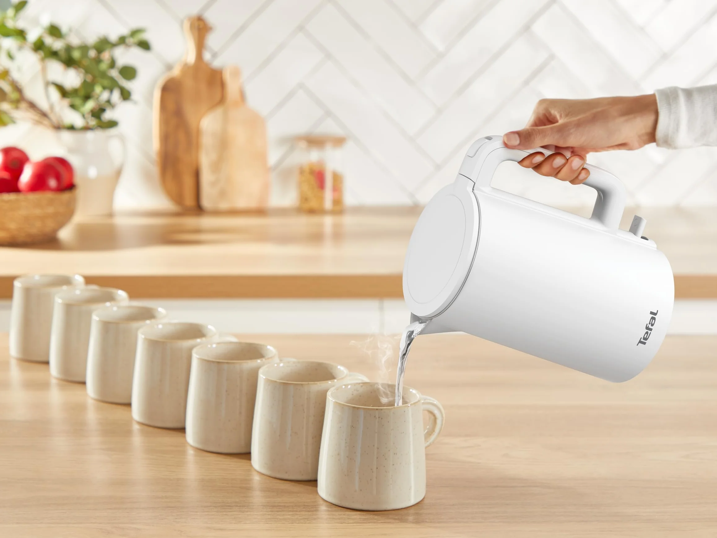 Tefal KO1411E0 Czajnik elektryczny Thermo Protect 1500 W stal nierdzewna biały