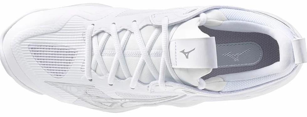 Mizuno Wave Momentum 3 Men's Volleyball Shoe, White-Silver, 8.5