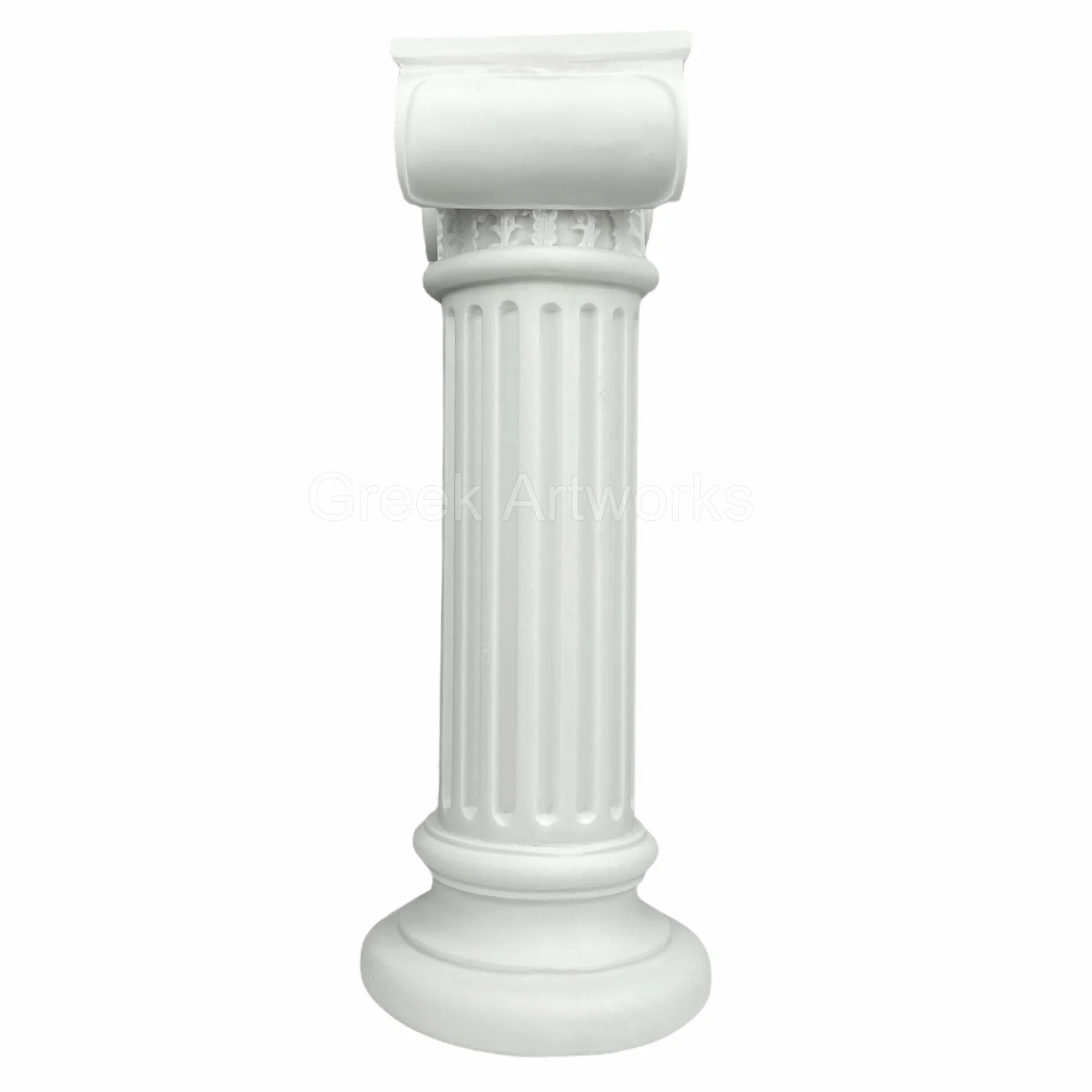 Ręcznie robiona kolumna jonowa grecka rzymska architektura rzeźba wystrój domu biały 39 cm