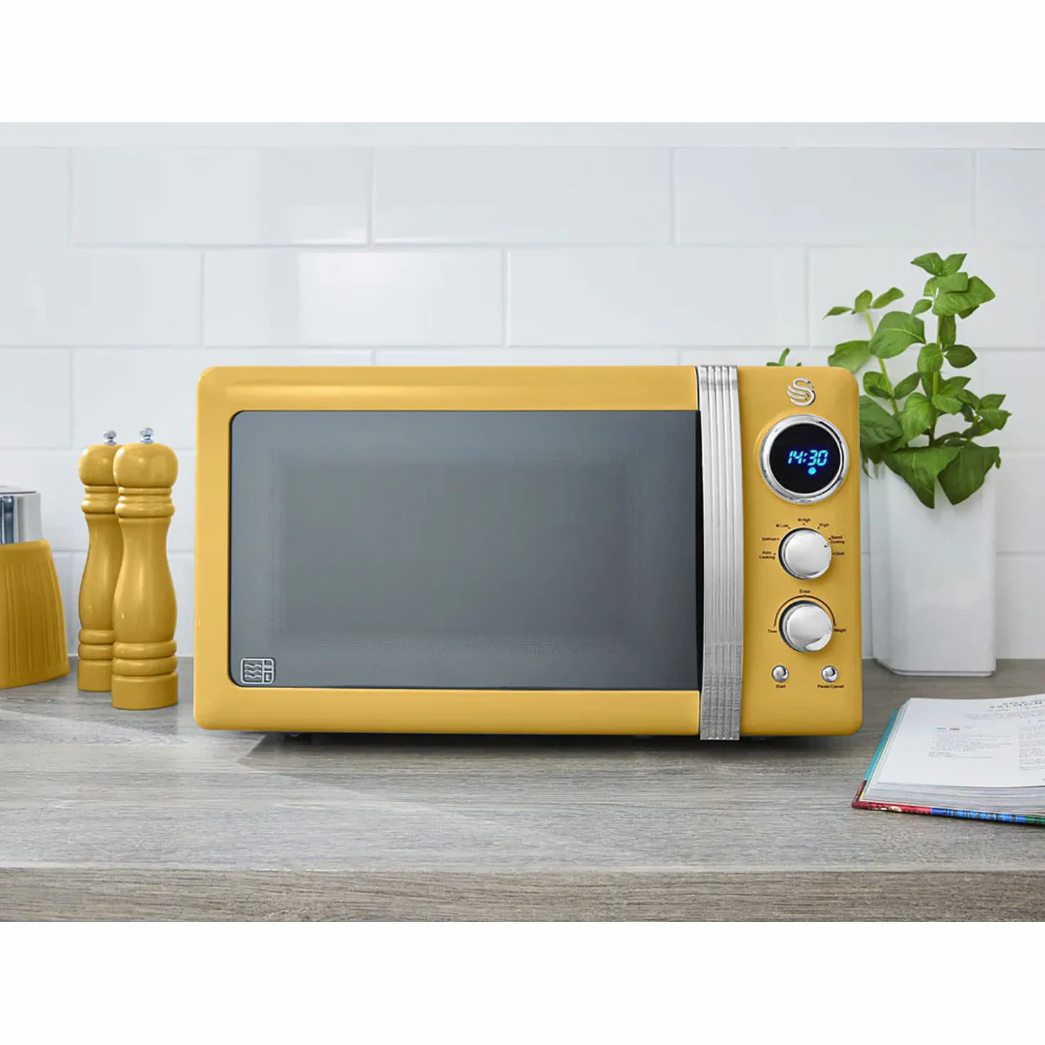 Swan Retro SM22030YELNEU cyfrowa kuchenka mikrofalowa 20 l 800 W żółty