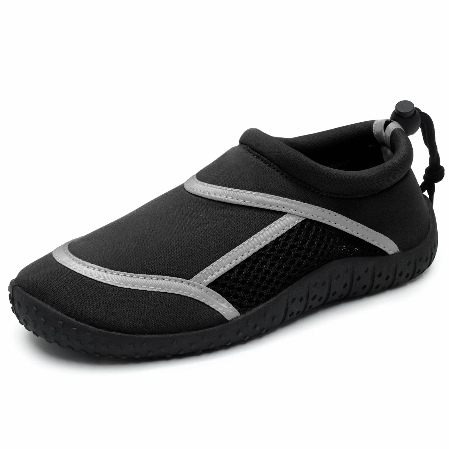 HKR Dziecięce buty kąpielowe, buty do wody, buty plażowe, dla chłopców i dziewczynek, rozm. 28-38, czarny i szary, 29 EU