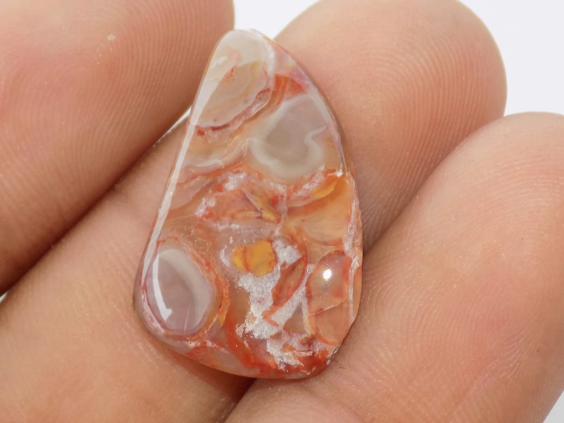 Szalony koronkowy agat kamień szlachetny, fantazyjny kształt 24 x 17 x 4 mm, 11 ct designerski koronkowy agat graficzny kamień SC-3239, 24x17x4mm, kamień szlachetny, szalony agat koronka