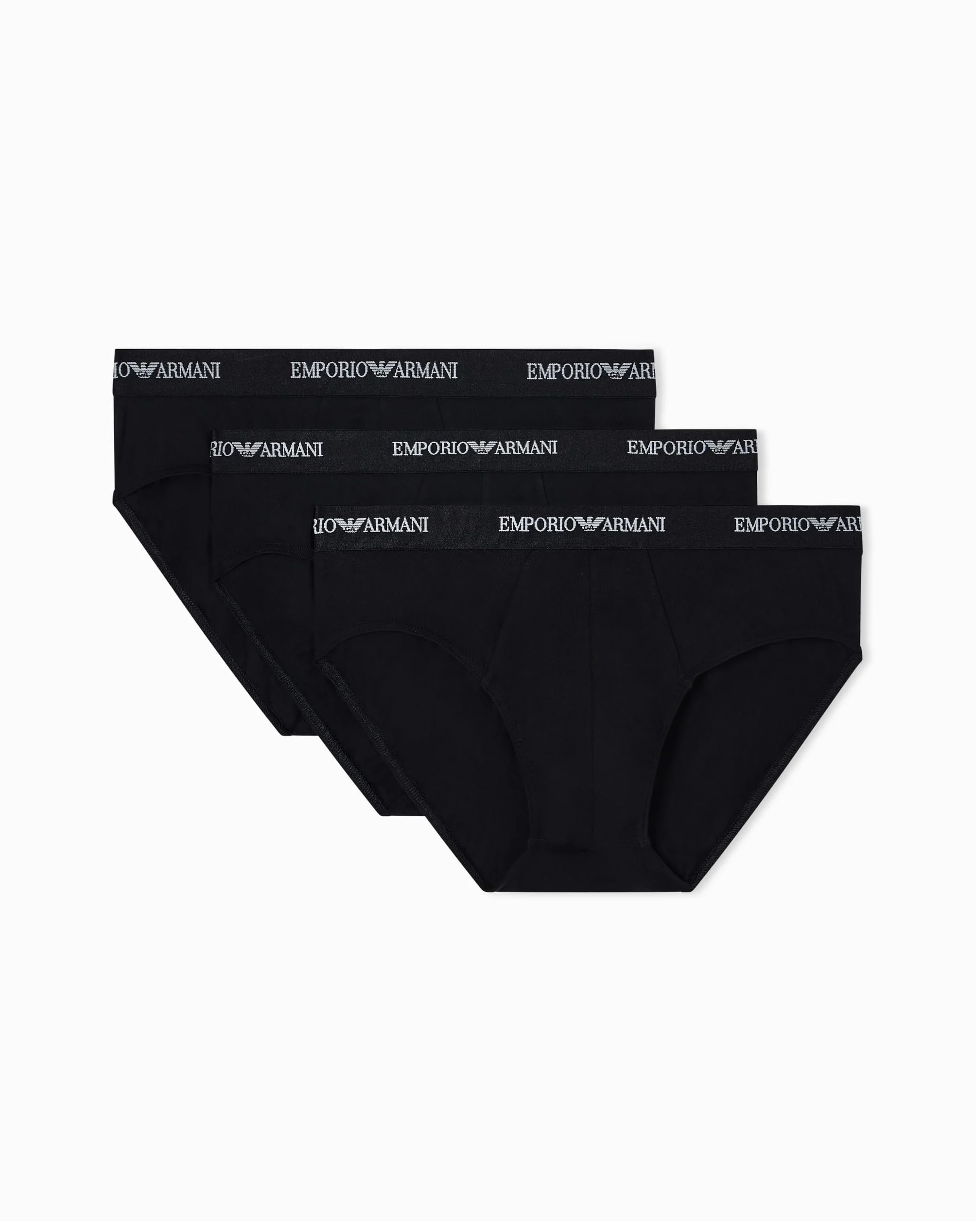 EMPORIO ARMANI Męskie Core Logoband majtki 3-pak, czarne, XXL, Czarny/czarny/czarny, XXL