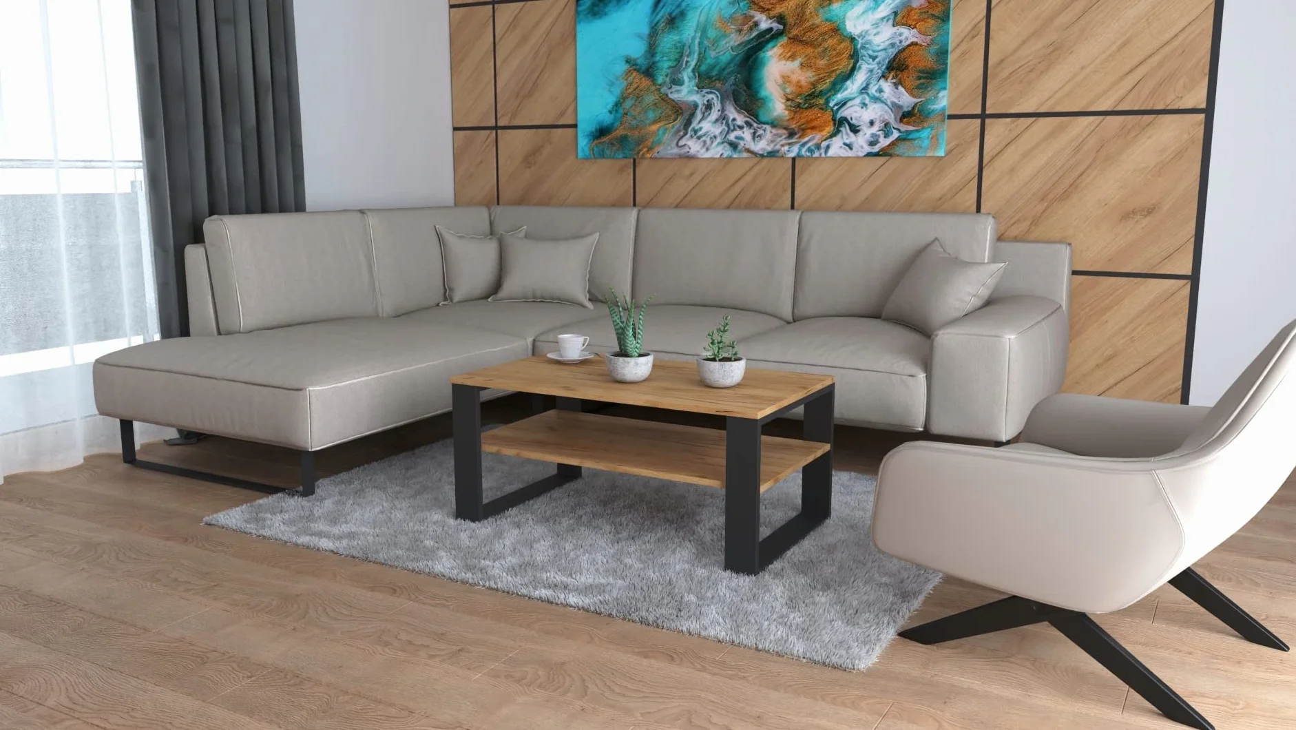 Stolik kawowy LOFT ława do salonu