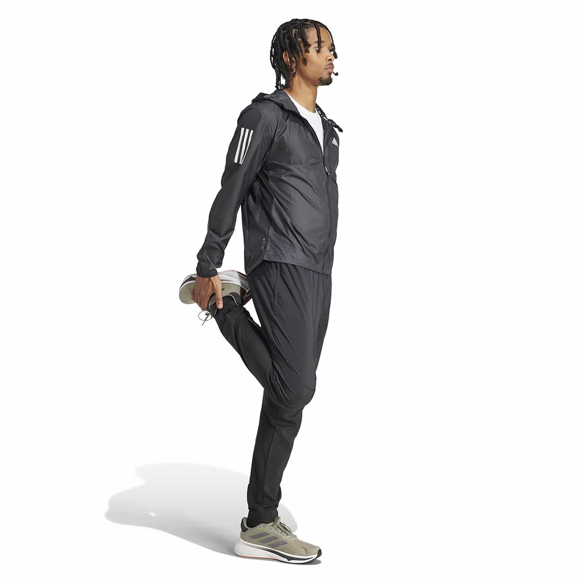 adidas Mężczyźni Own the Run Jacket, Black/White pocket, M