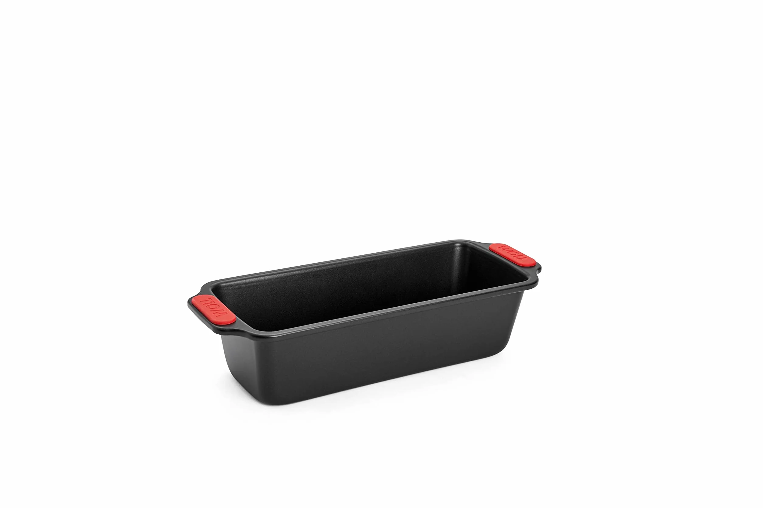 Woll Bakeware forma do pieczenia 28 cm, z odpornymi na wysokie temperatury uchwytami silikonowymi do 230°C, bez PFS, dwuwarstwowa powłoka nieprzywierająca, stal aluminiowana, czarna