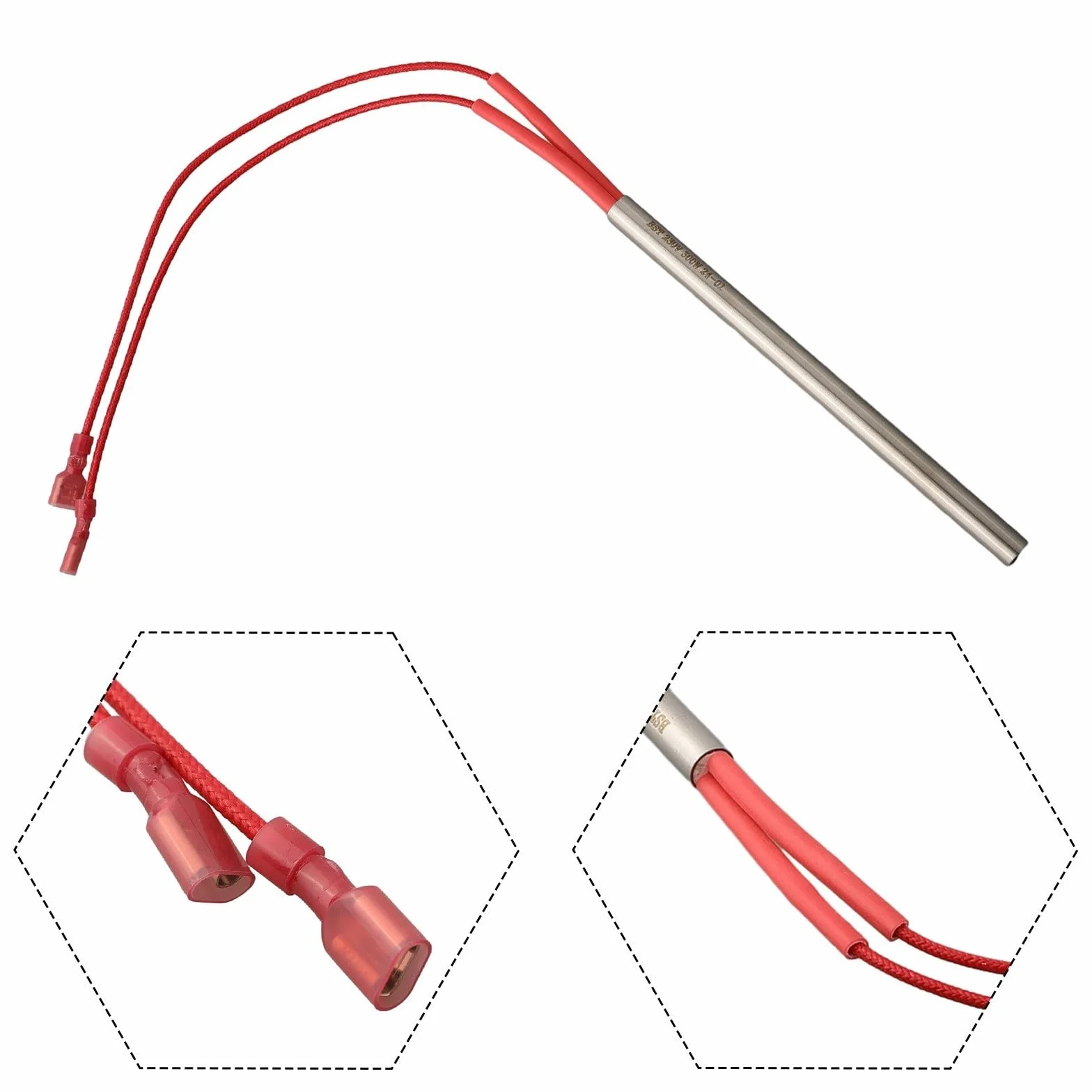 Zestaw zamienny zapalnika Hot Rod 230 V 300 W Element grzejny ze stali nierdzewnej do pieców Nemaxx P12 P9 P6