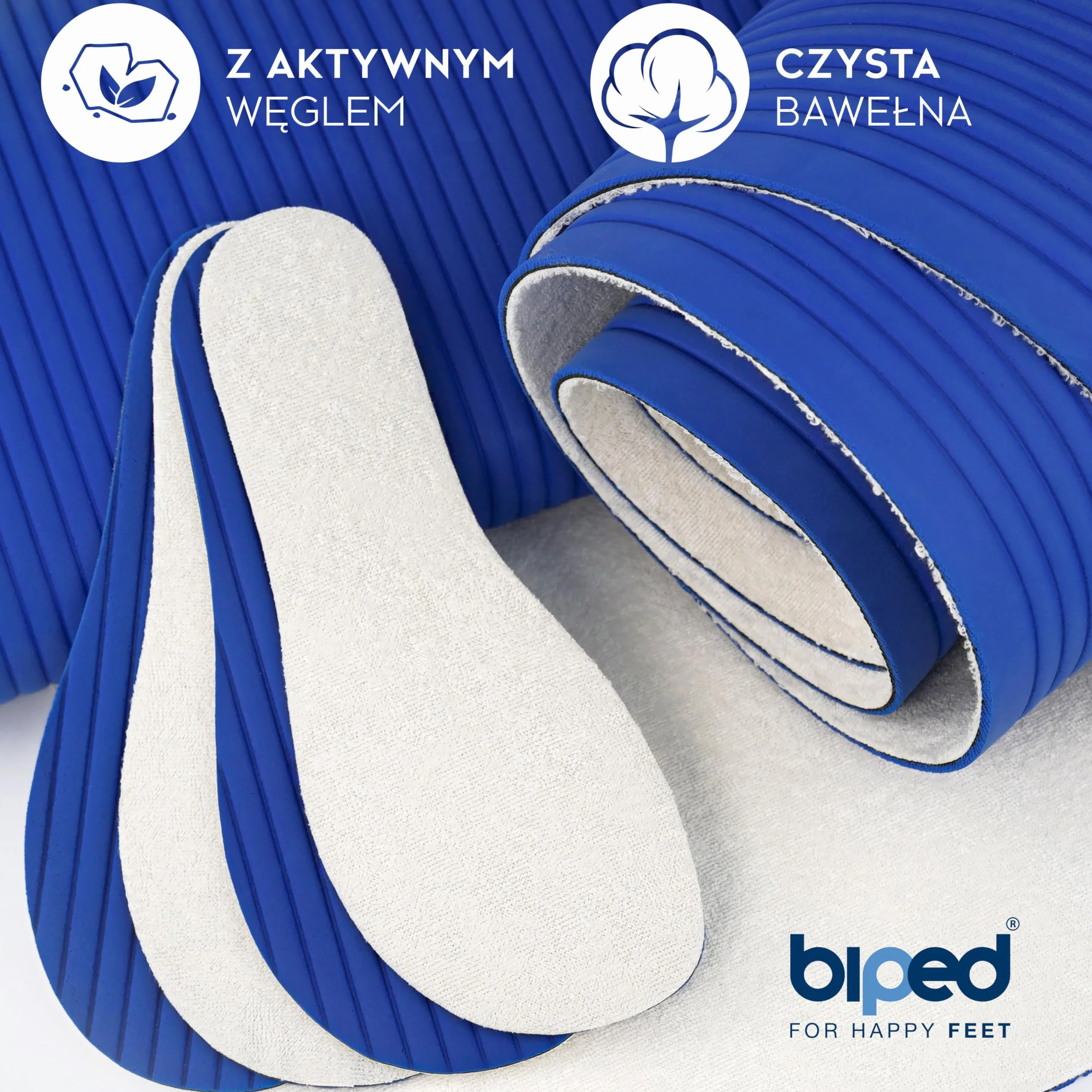 biped minimal sole Manjarin - 2 pary wkładek do butów minimalnych i bosych - wkładki frotte wykonane z prawdziwej bawełny i węgla aktywnego - wkładki dla dorosłych i dzieci(39)
