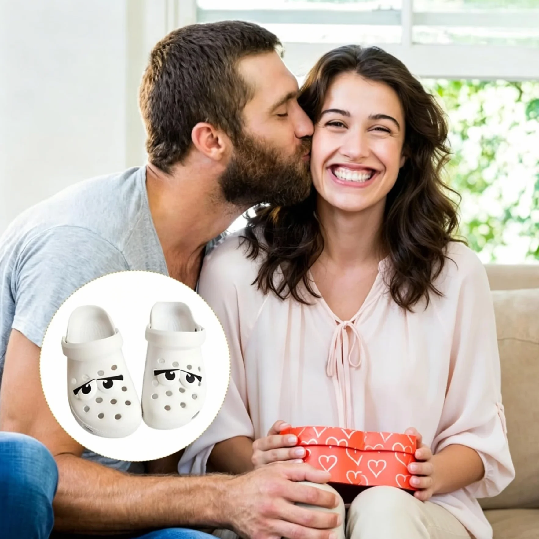 Wtyki do butów Crocs, 4 pary Big Eyes Crocs Clogs do Croc Cute Croc, charms, dekoracja na urodziny, akcesoria upominkowe