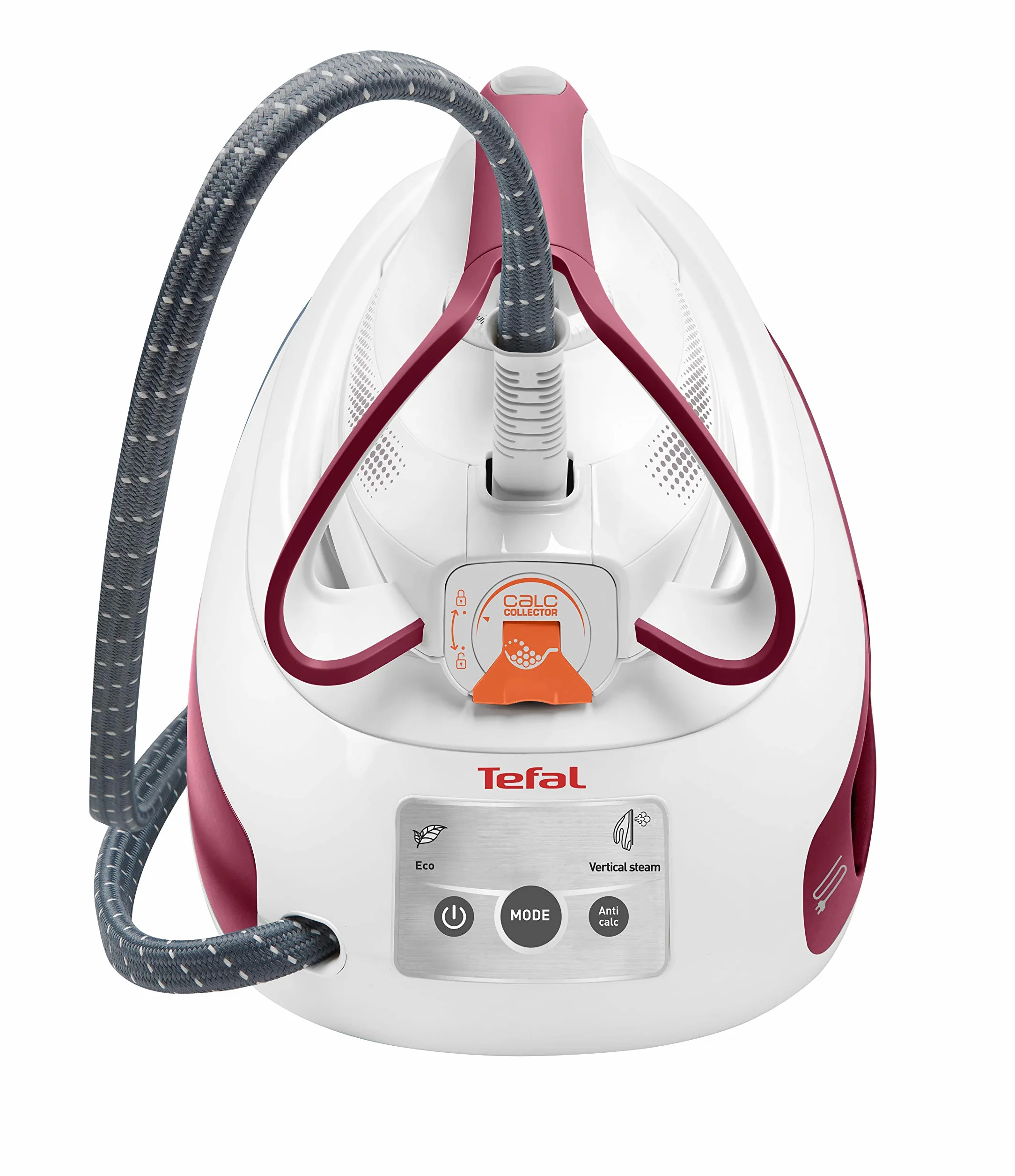 Tefal SV8012 Express Anti-Calc stacja parowa | 2800 W | Stała ilość pary: 120 g/min | Silne uderzenie pary: 400 g/min | Pojemność zbiornika na wodę: 1,8 litra | Kolektor zapobiegający osadzaniu się