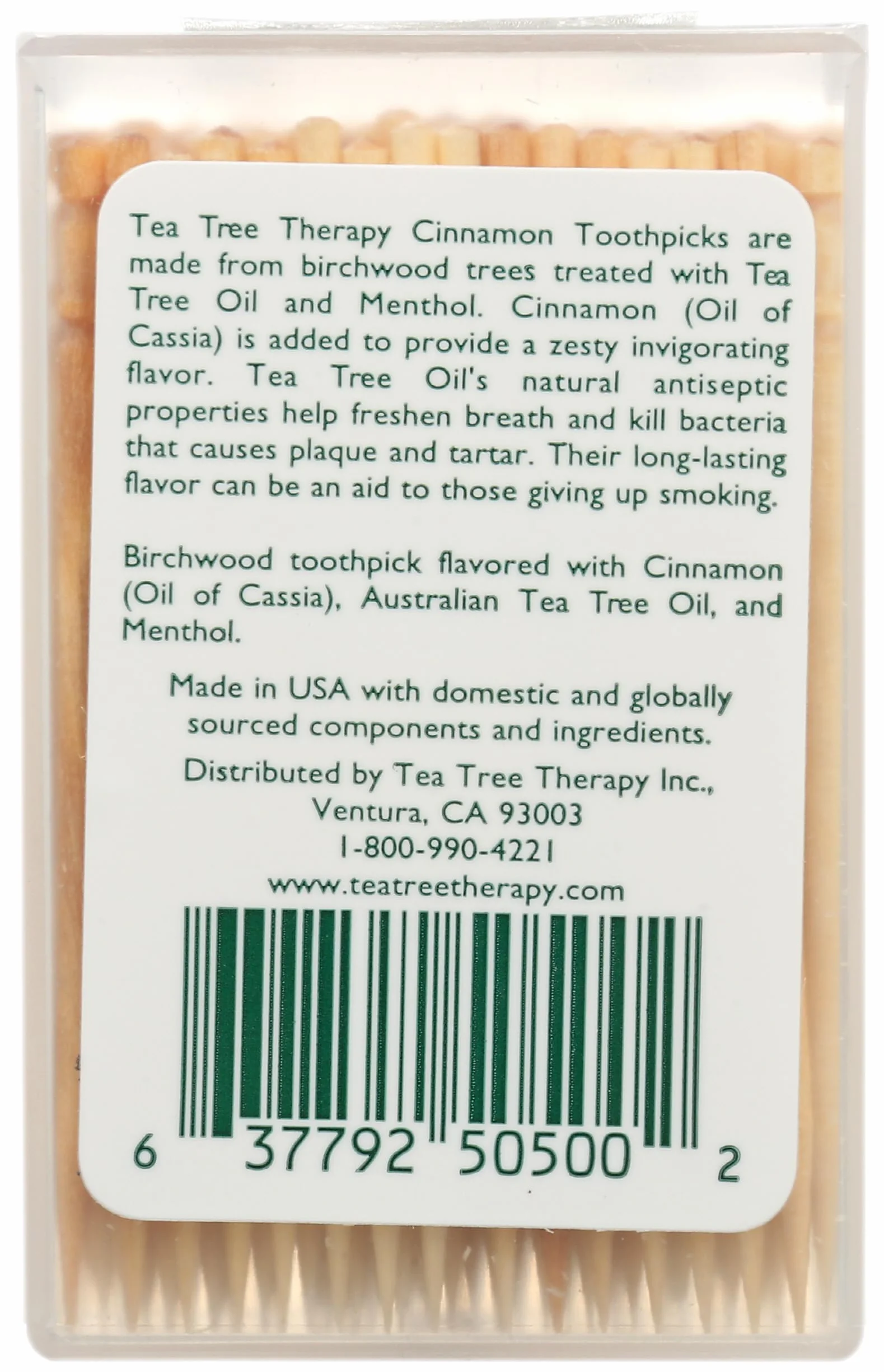 Tea Tree Therapy wykałaczki cynamon 100 sztuk
