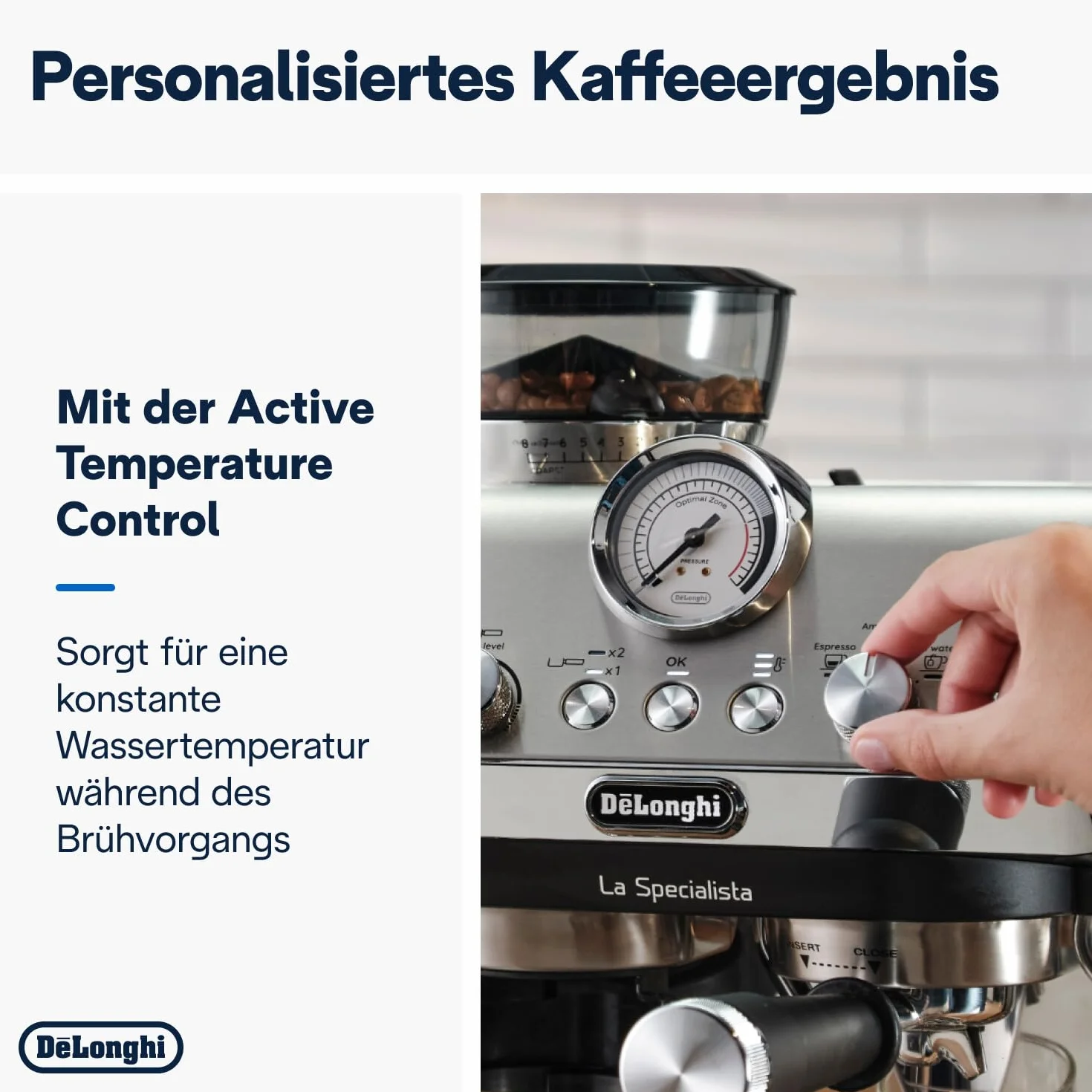 De'Longhi La Specialista Arte Ekspres do Kawy, Srebrny, 1450 W, 230 V
