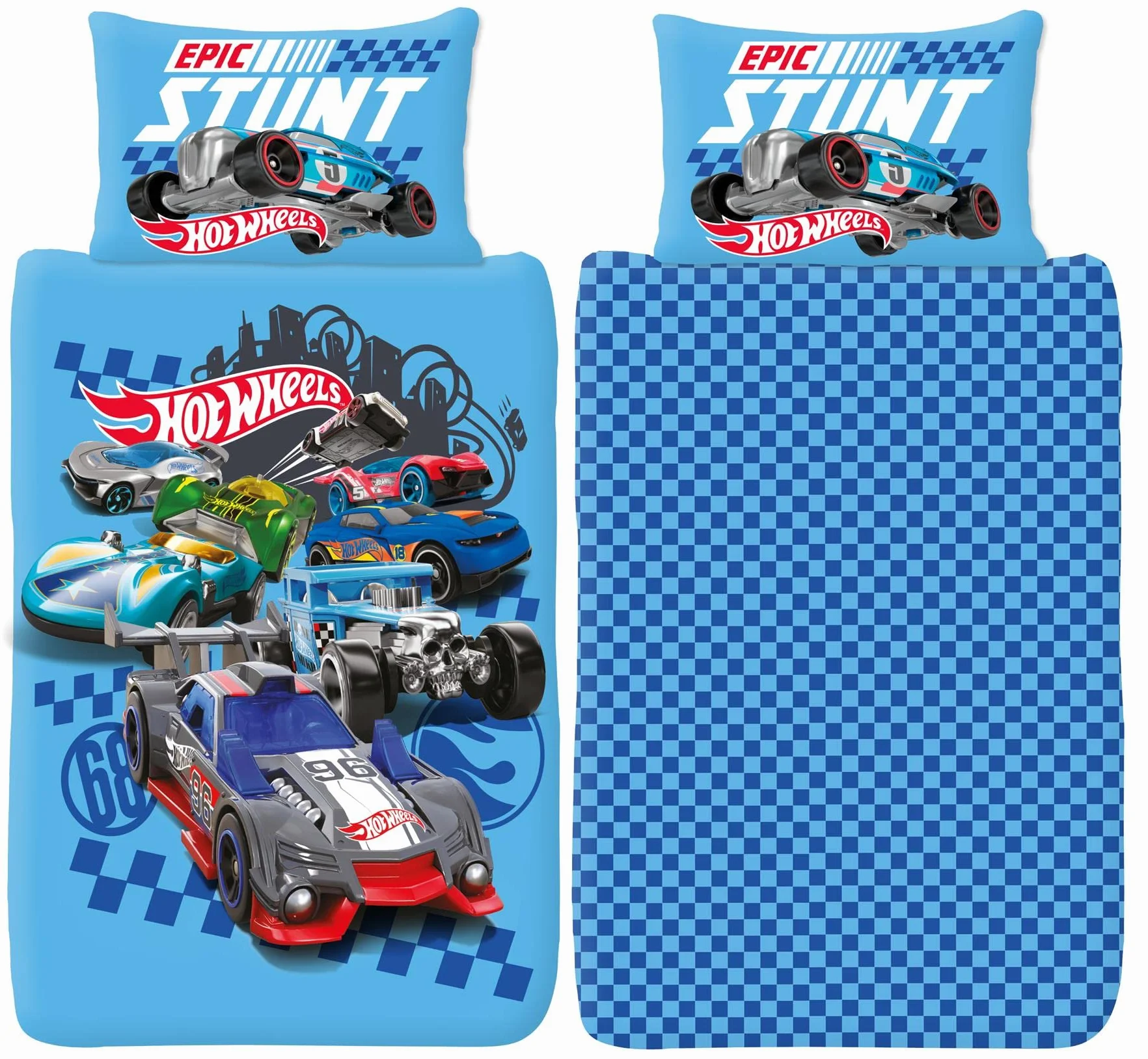 Hot Wheels 2 szt. poszewka na kołdrę dwustronny zestaw pościeli bawełna poliestrowa