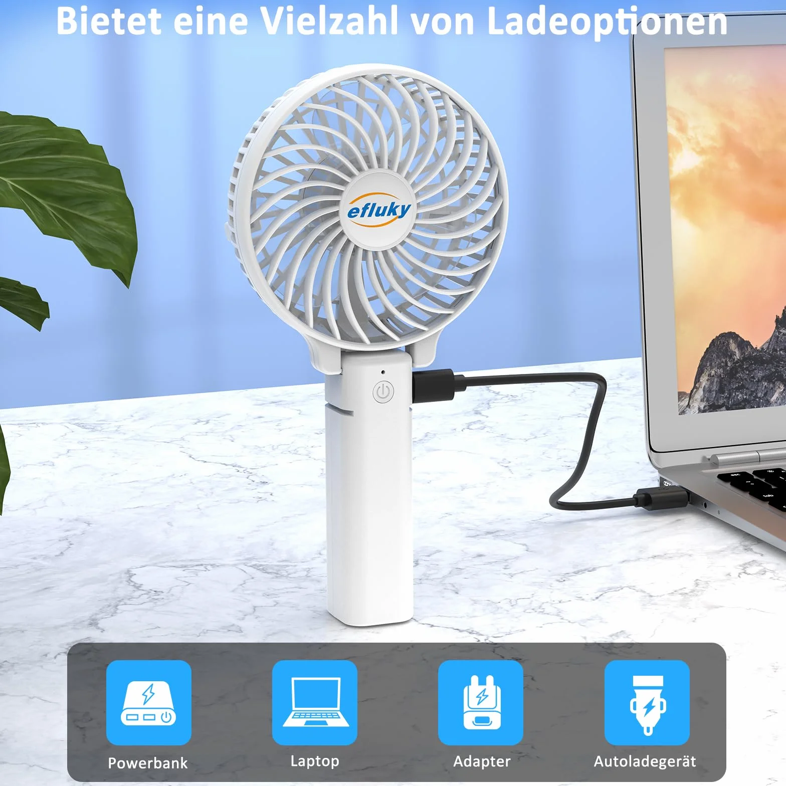 Handheld Fan White
