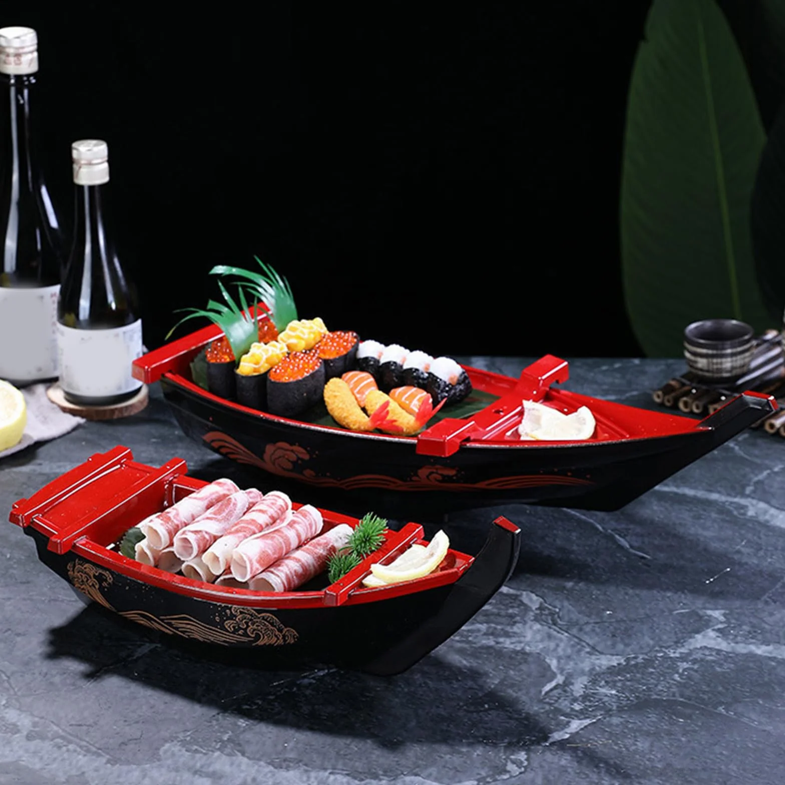 Talerz sushi taca do serwowania sashimi kreatywna płyta ekspozycyjna na żywność
