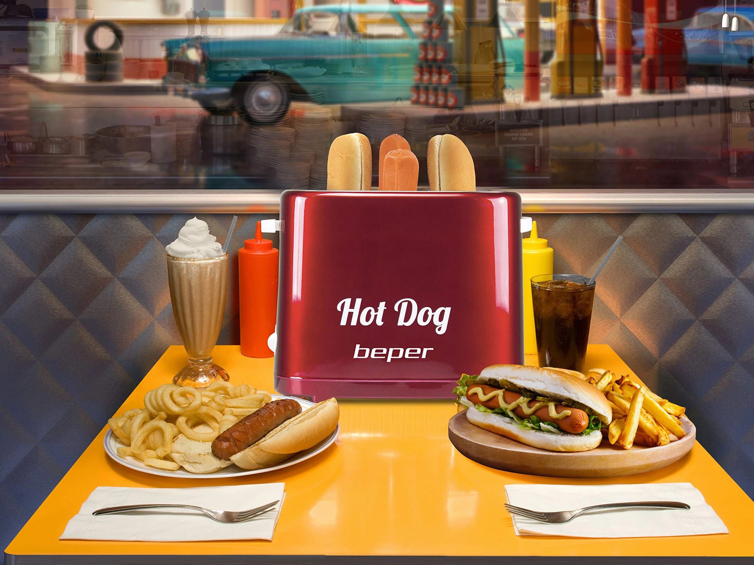 BEPER BT.150Y Maszyna do hot dogów 750 W czerwona