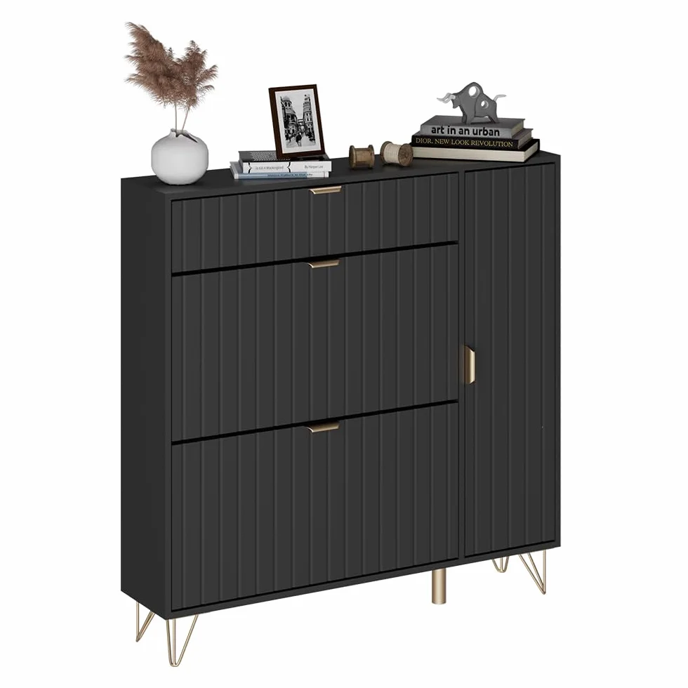 Vicco Szafka na buty Helge Czarny 108 x 107.5 cm
