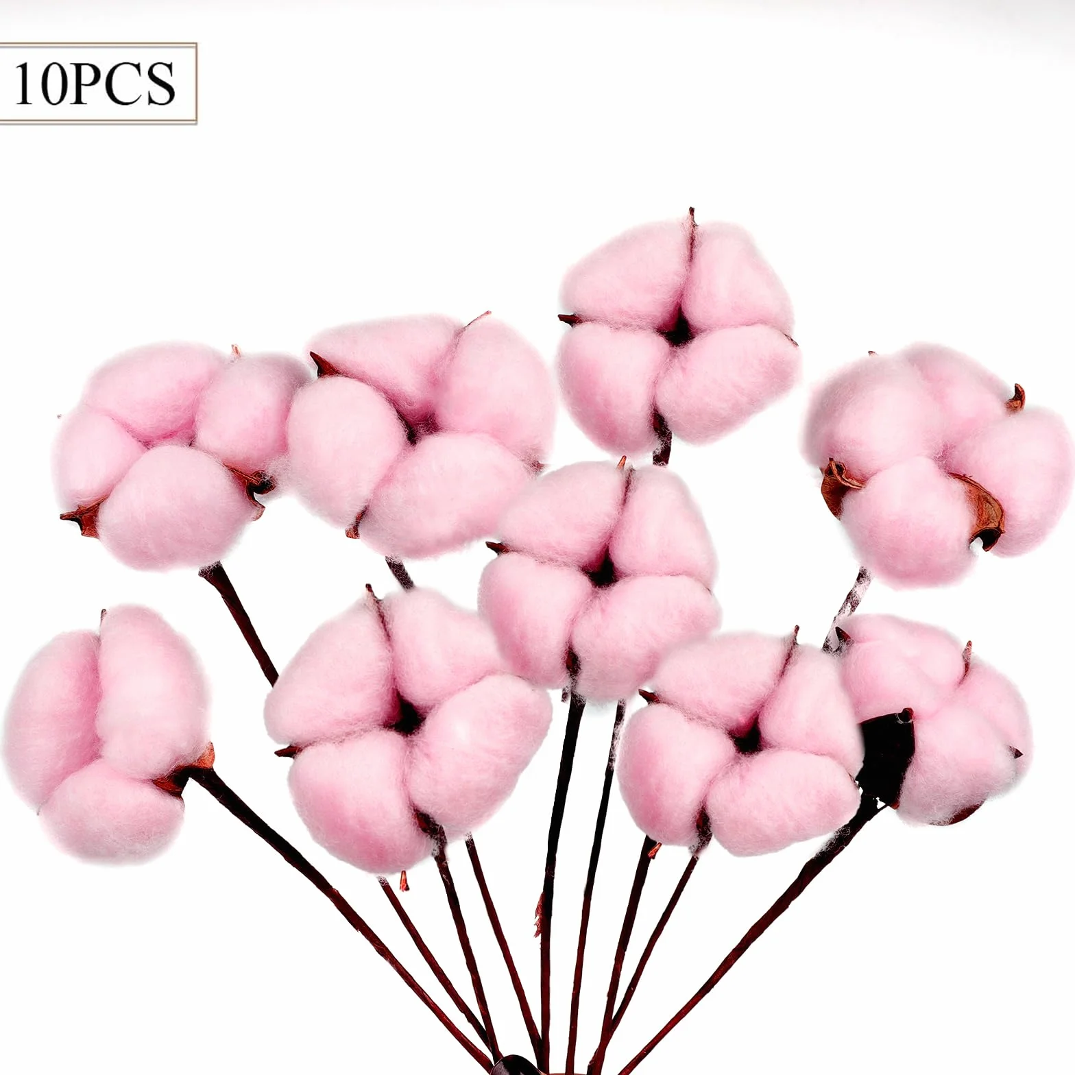 Suszone bawełniane kwiaty naturalne 10 sztuk różowy dekoracja stołu weselny balkon