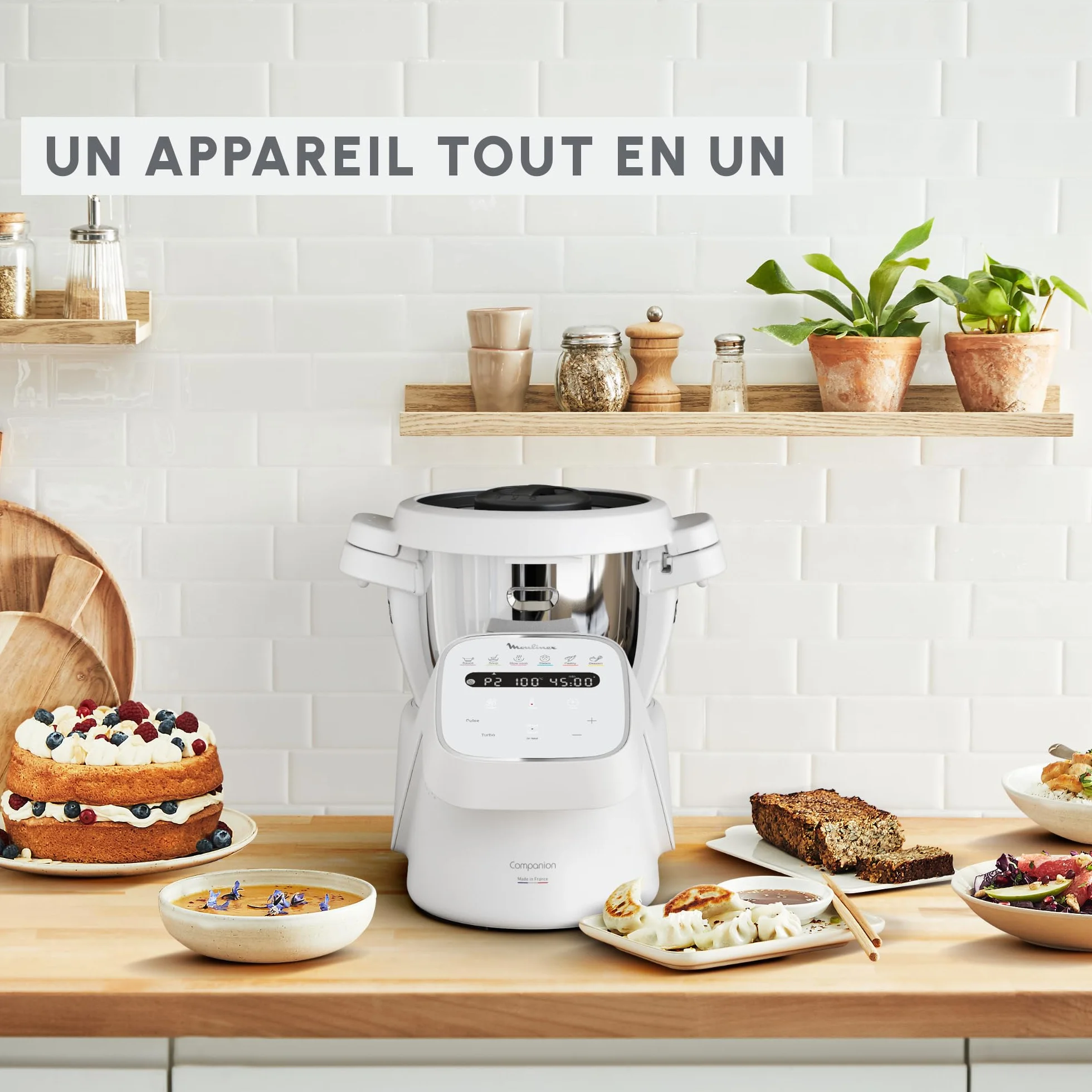 Moulinex Companion robot kuchenny 14 funkcji XL 10 osób szary HF8408F1