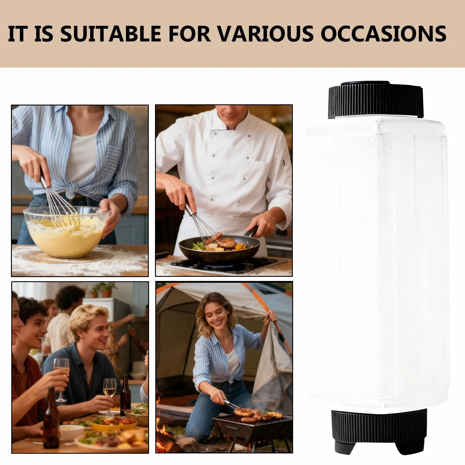 Condiment Squeeze Bottles - Refillable Leakproof Inverted Squirt Container | Thick Ketchup Syrup Honey Salad Dressing Sauce Bottles with Easy Dispensing Tip for Cooking Baking Home, 720ml White Black