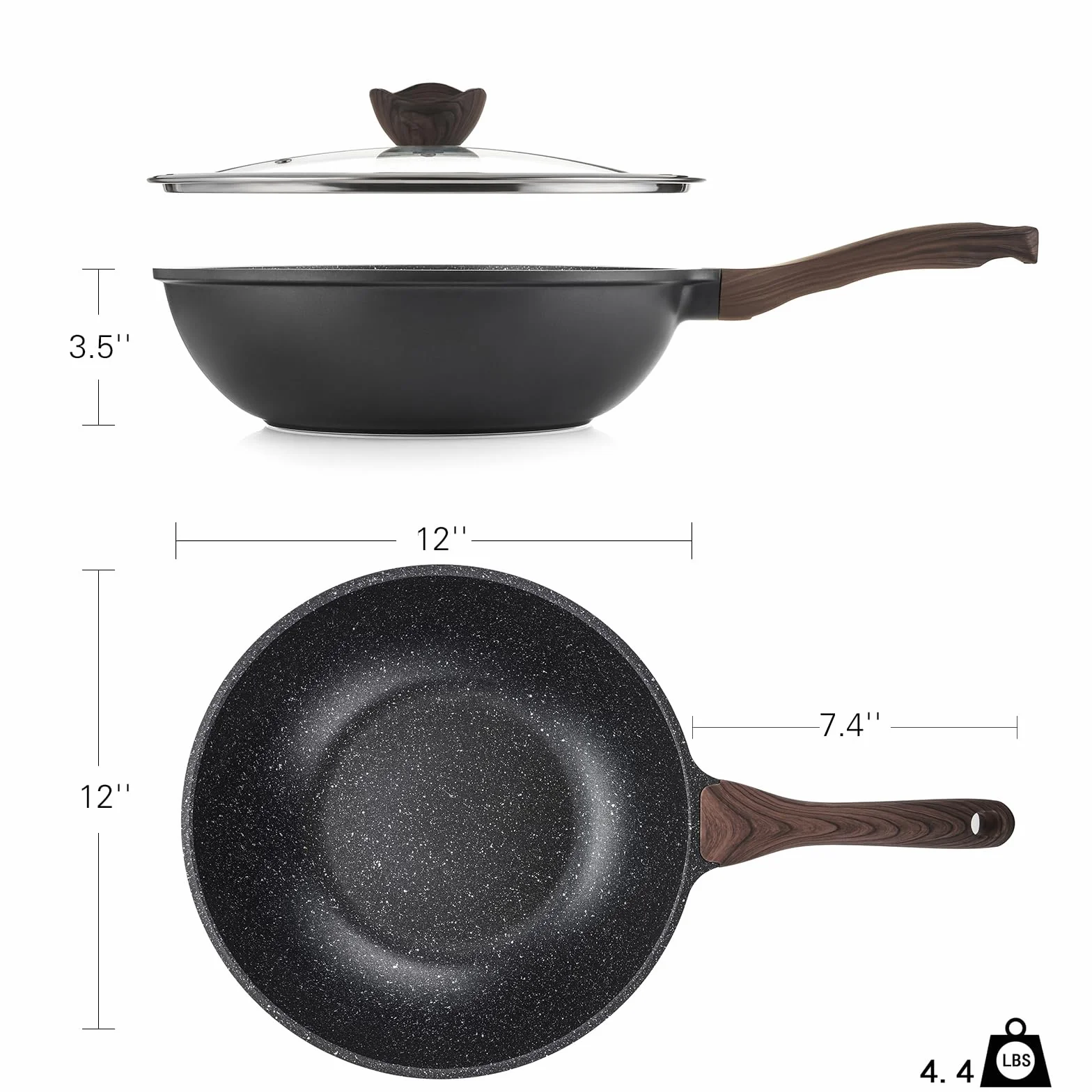 Kordisen Wok 30 cm Indukcyjny Nieprzywierający Bez PFOA