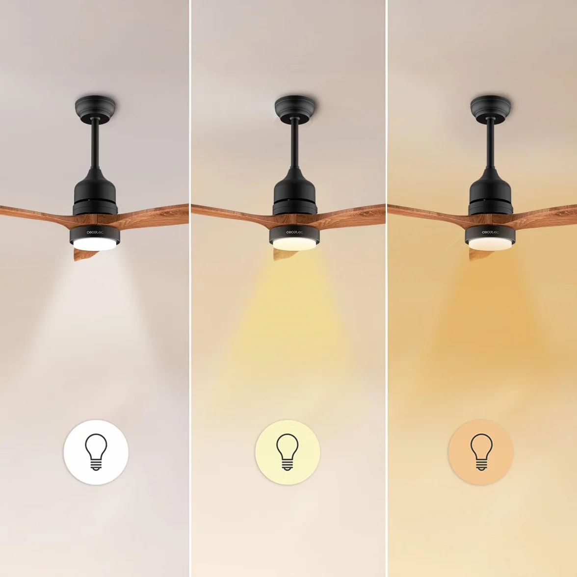 Cecotec Wentylator sufitowy EnergySilence Aero 5230 DarkWood 40 W LED pilot zdalnego sterowania