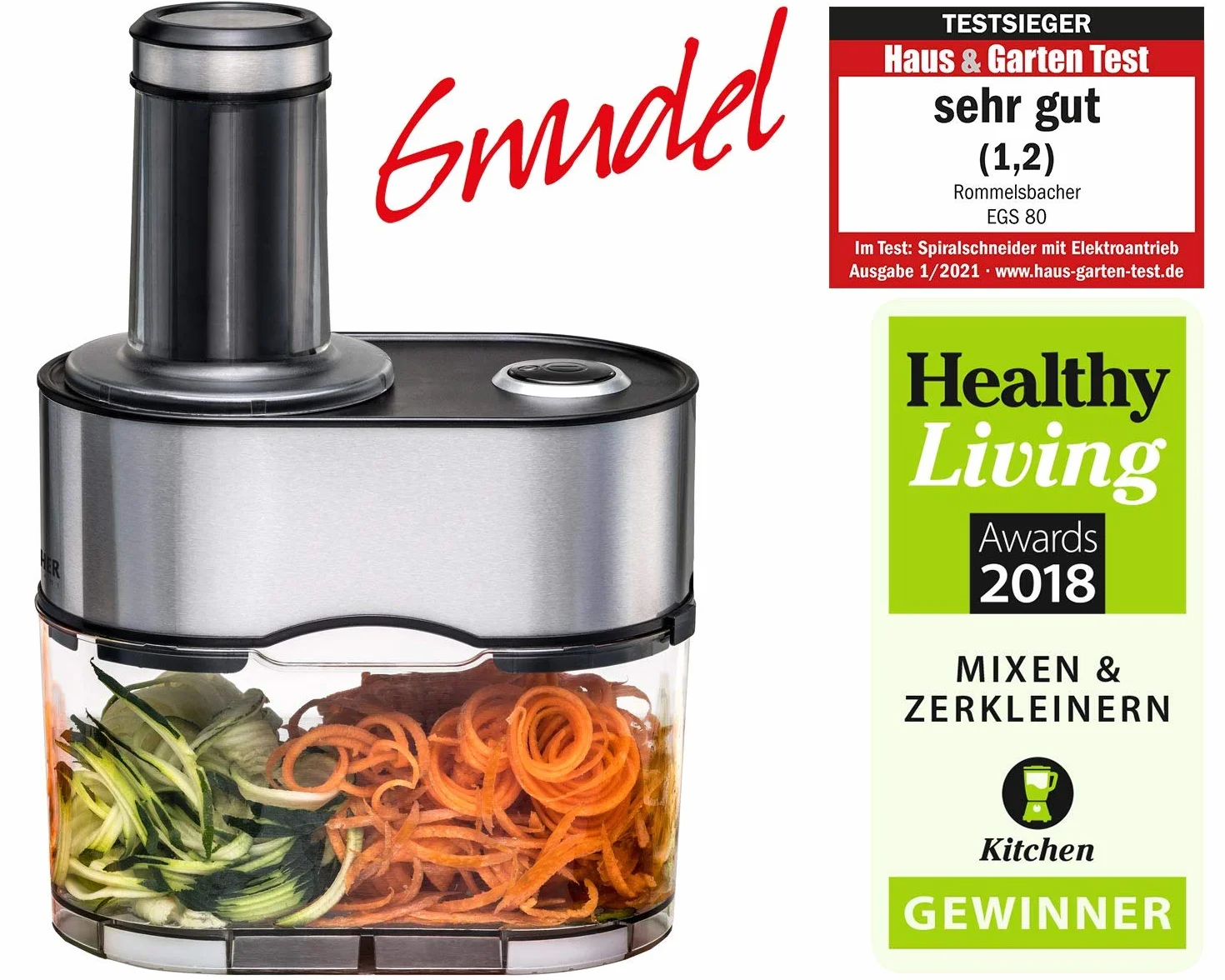ROMMELSBACHER Spiralna krajalnica EGS 80 5 ostrzy pojemnik 2,5 litra