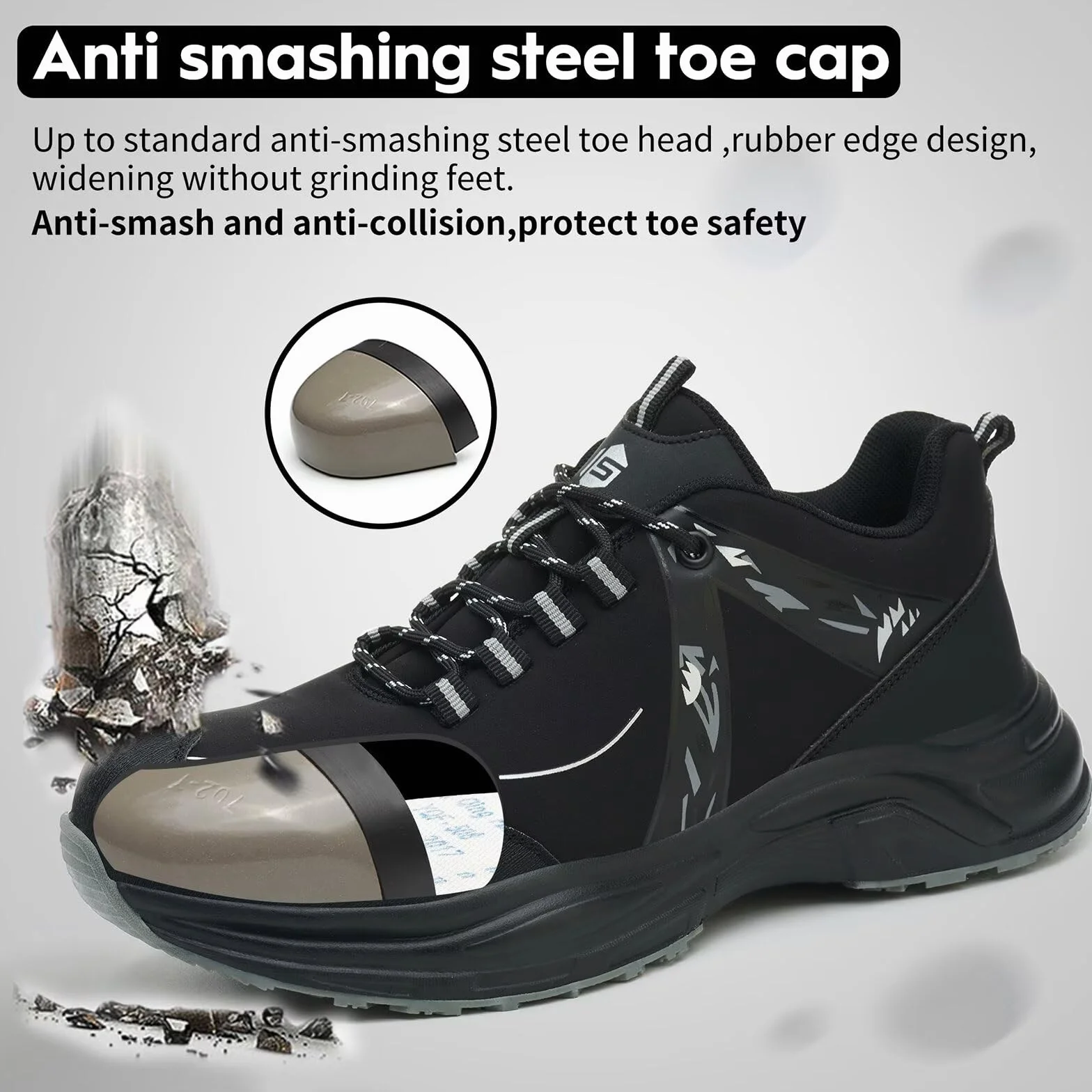 Buty ochronne Mężczyźni Kobiety Buty Robocze Antypoślizgowe Wygodne Obuwie Robocze Ze Stalowymi Noskami Lekkie