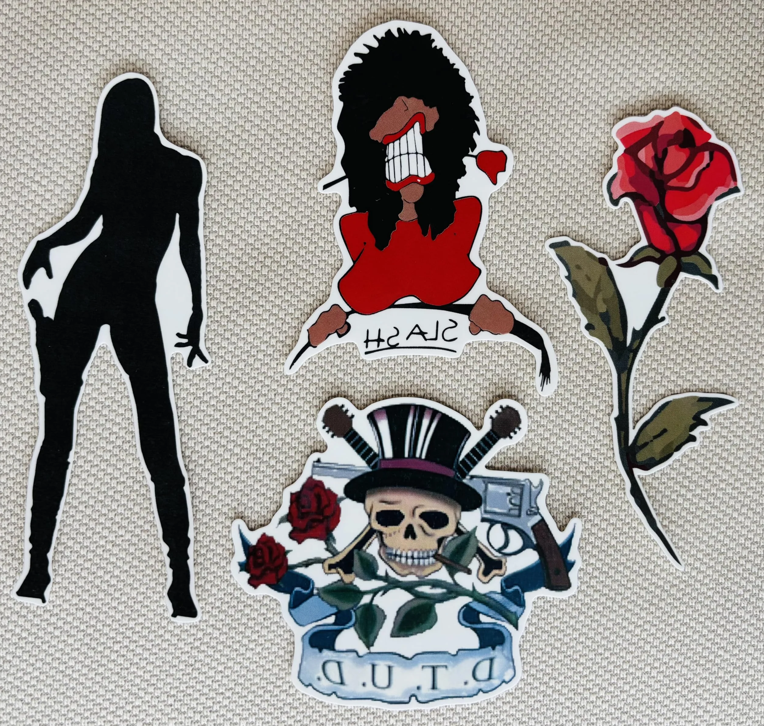Zestaw tymczasowych tatuaży Slash - Guns N' Roses - Kostium - Karnawał - Halloween - Cosplay