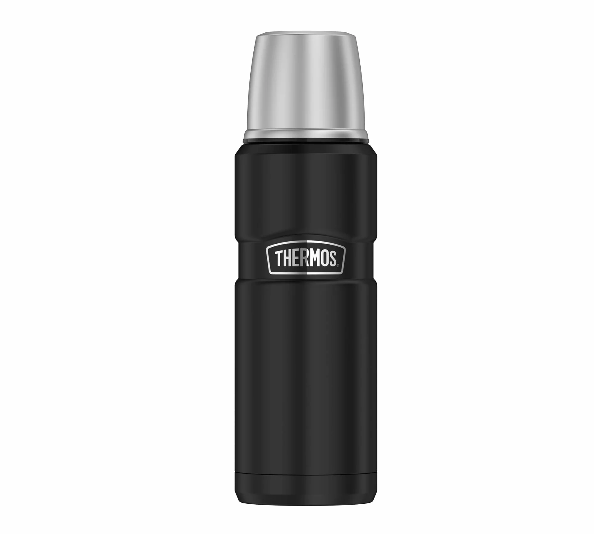 Thermos butelka próżniowa stal nierdzewna 7,5x7,5x24,4 cm czarna