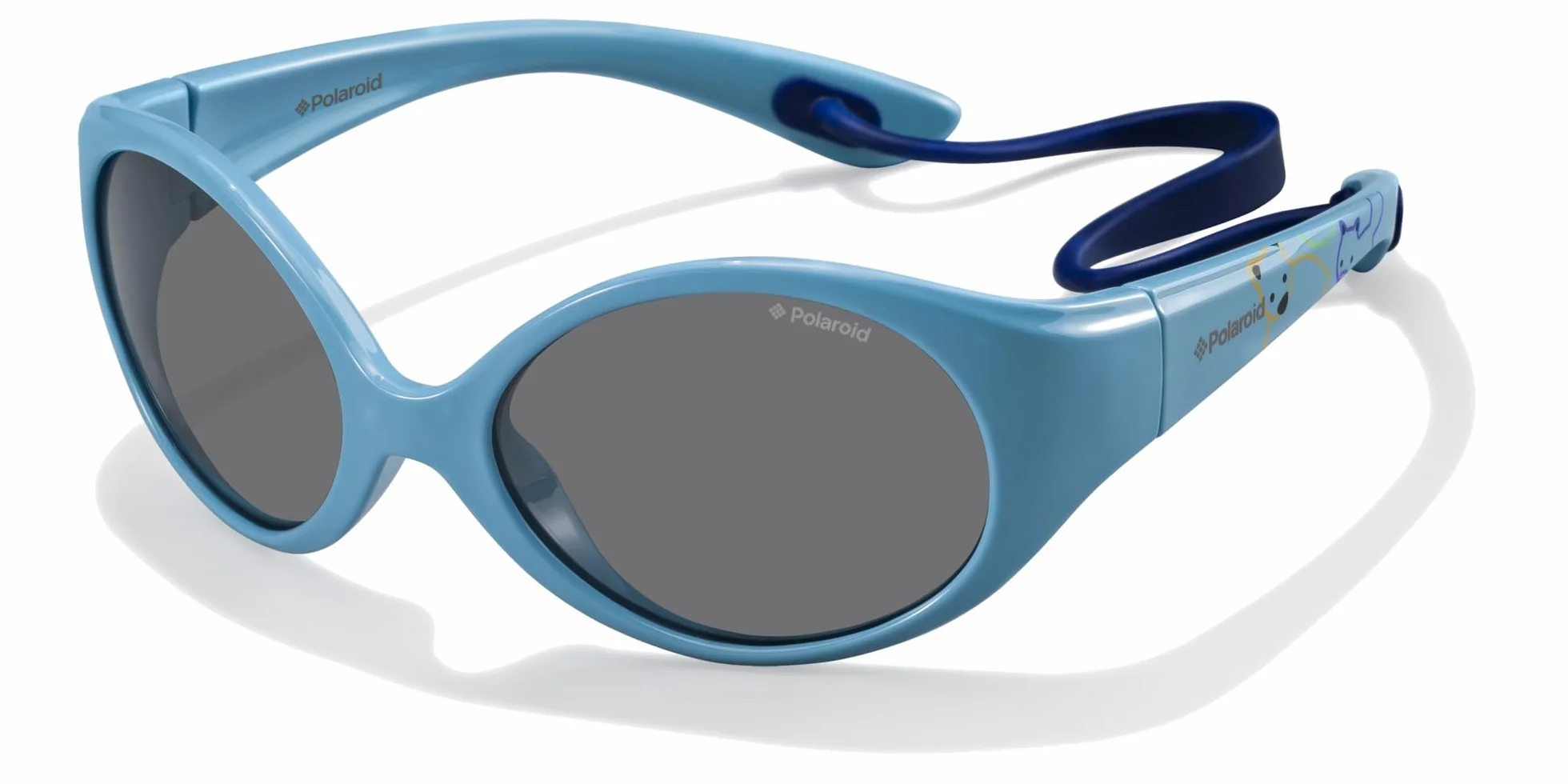 Polaroid Unisex dziecięce okulary przeciwsłoneczne Pld 8010/S Y2 Mif 47, turkusowe (Azure/Grey)