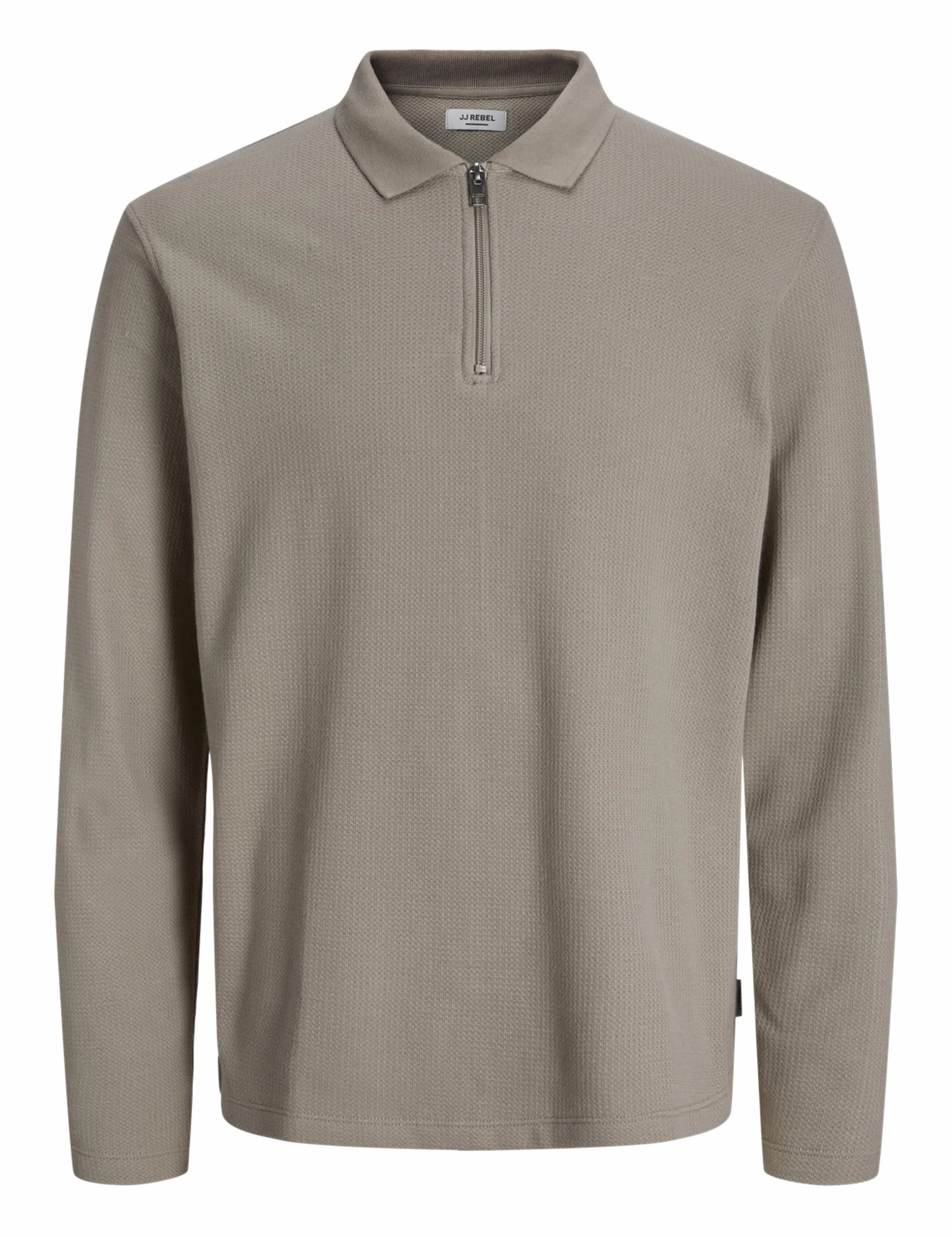 Jrebdex Zip Polo Ls, roasted cashew, M