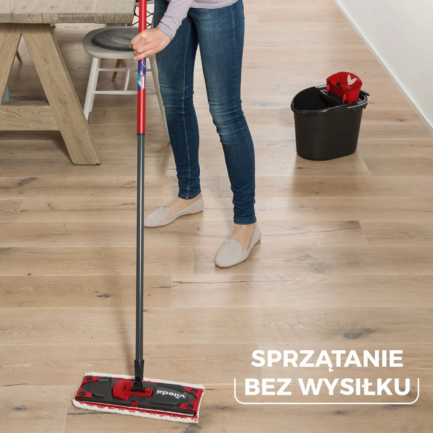 Vileda Zestaw mop płaski Ultramax BOX z wiadrem i wyciskaczem