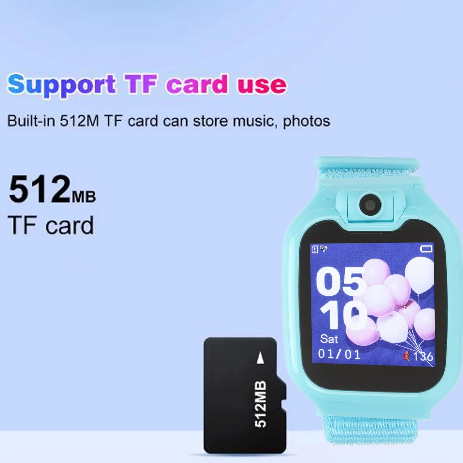 Inteligentny Zegarek G9 dla Dzieci, Wodoodporny Smartwatch IP67 z 16 Grami, Kamera HD, Odtwarzacz Muzyki, Krokomierz, Latarka, Alarm - Urodzinowy 4-12 Lat
