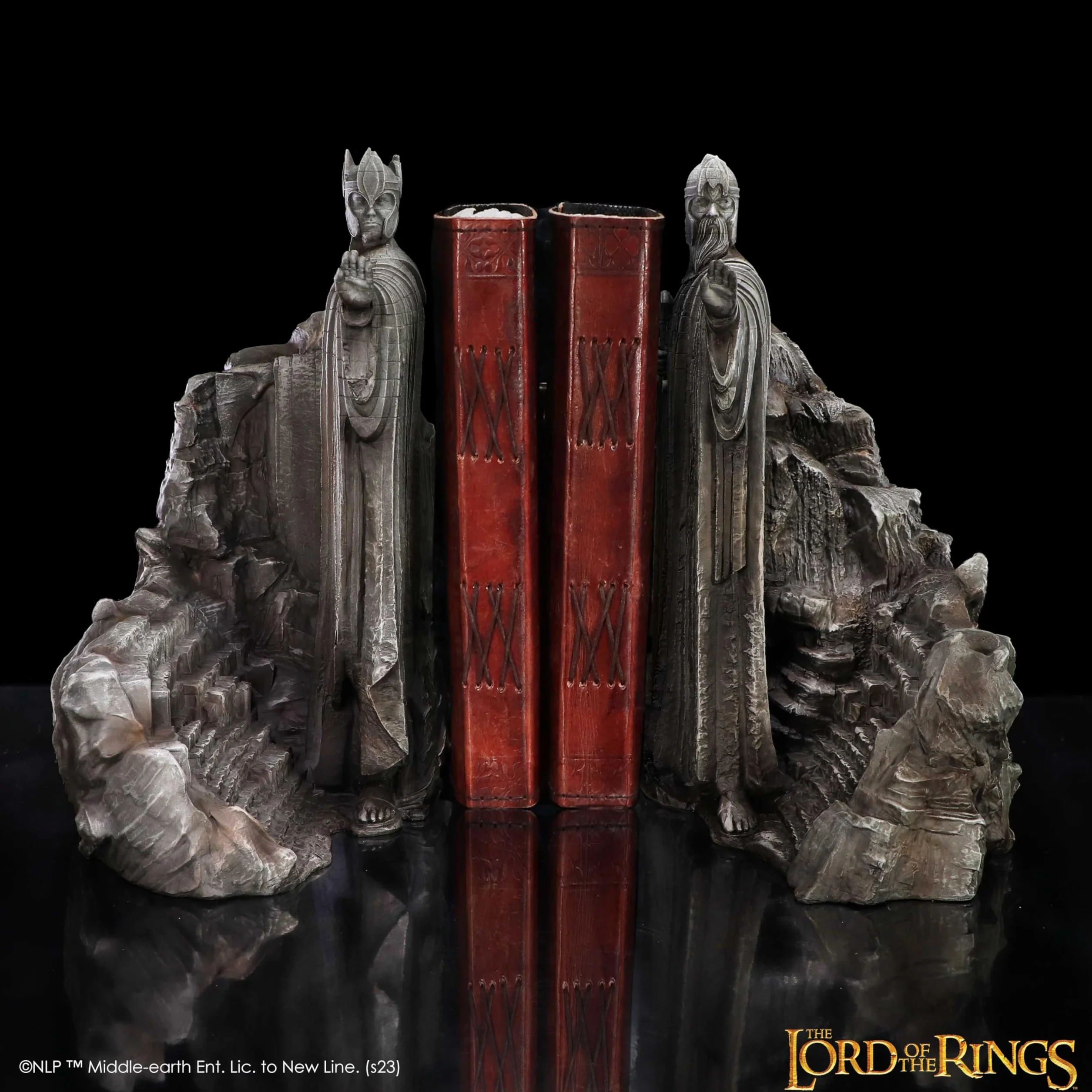 Nemesis Now Władca Pierścieni Gates of Argonath podpórki do książek 19 cm żywica szary