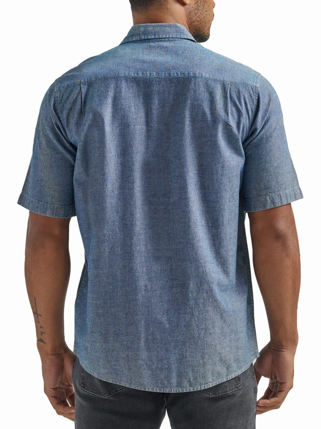Wrangler Authentics Koszula męska klasyczna tkana z krótkim rękawem, XL