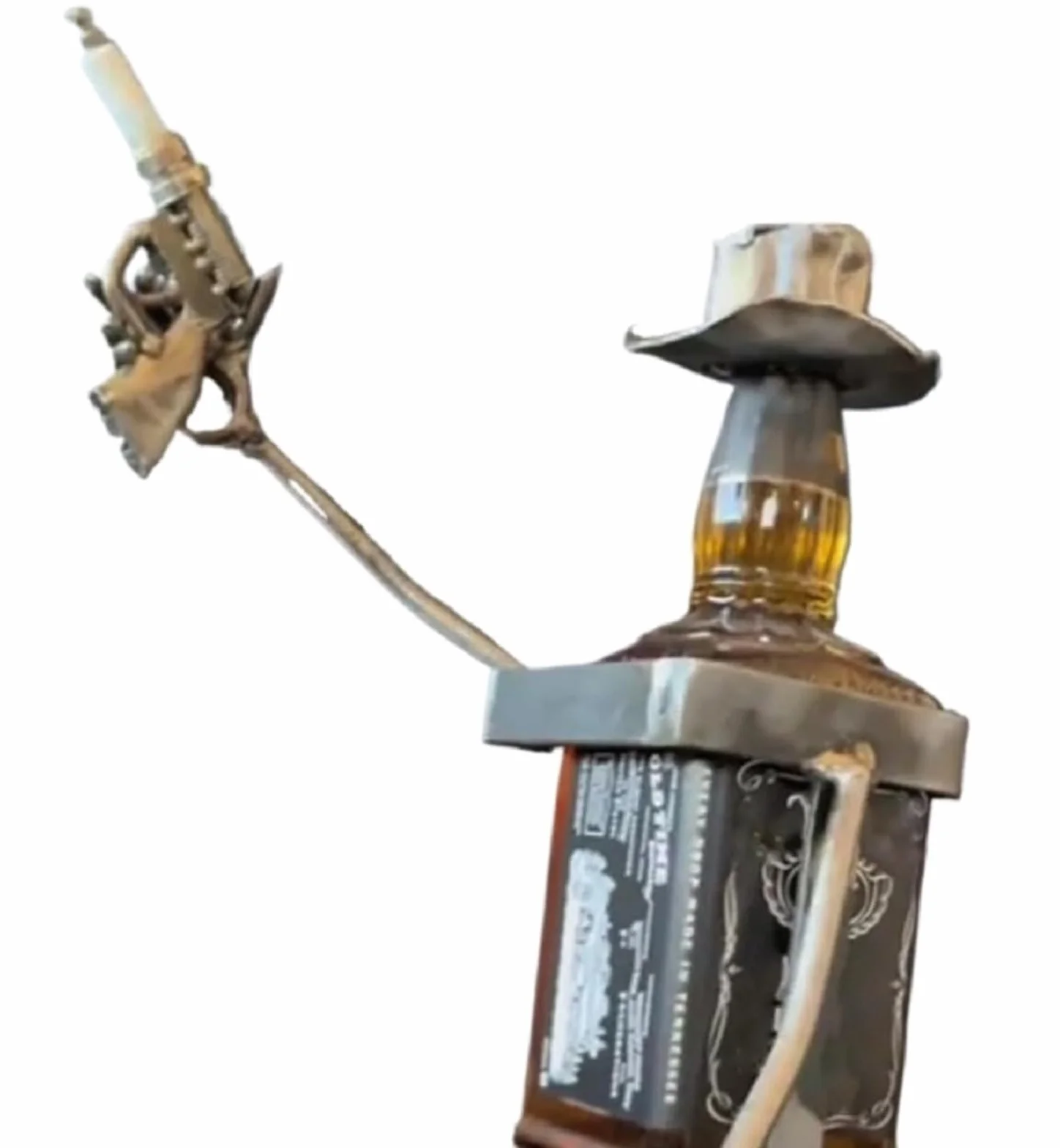 Stojak Na Butelkę Coca-Coli I Wina W Kształcie Czaszki, Zabawny Uchwyt Na Butelkę Whisky W Stylu Steampunk, Dekoracja Do Domowego Baru, Stojak Na Napoje W Stylu Steampunk Do Domowej Kuchni(Grey)