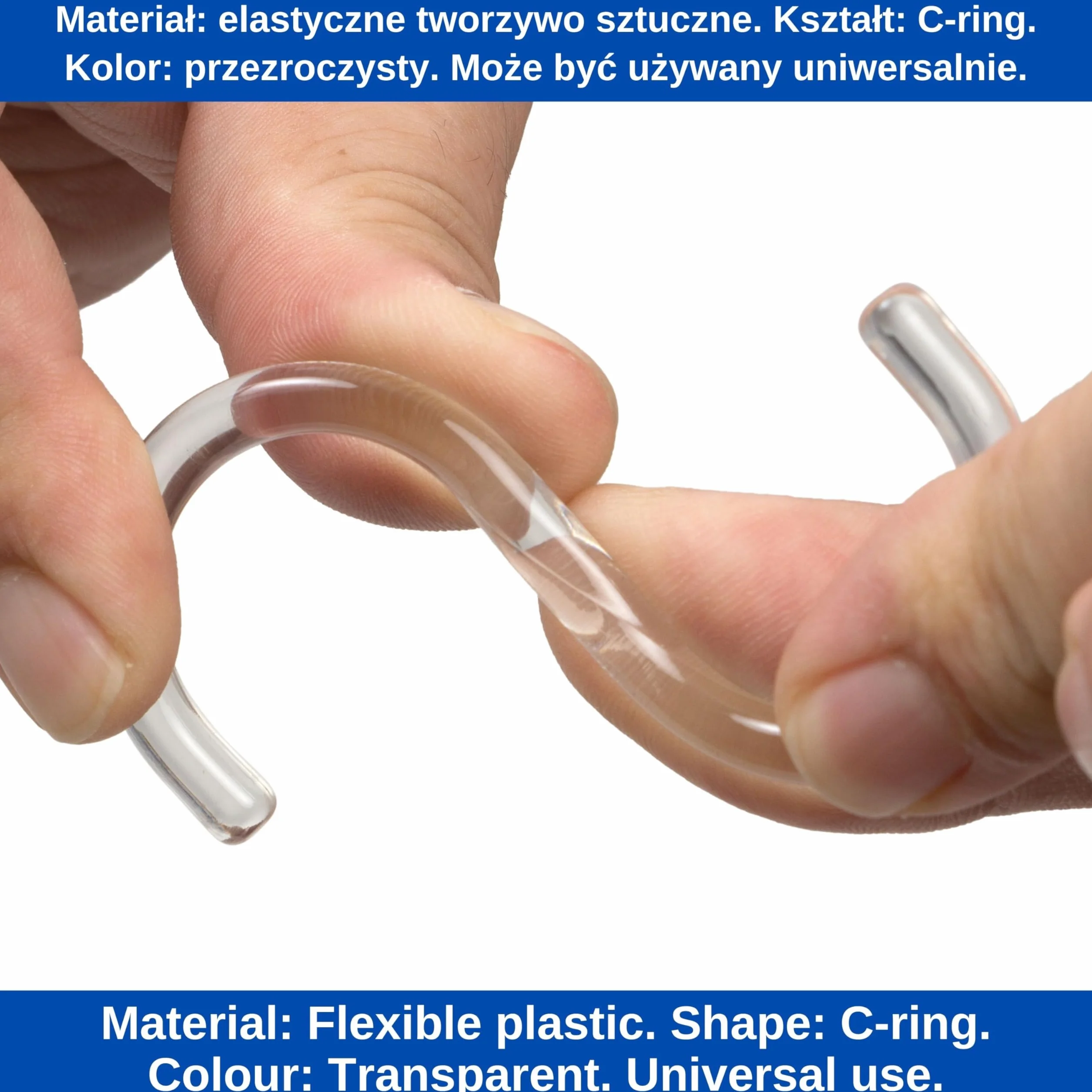 Pierścienie na Zasłonę Prysznicową, 12 sztuk, przezroczyste, Ø 46 x 29 mm wewnątrz, do drążków prysznicowych, przezroczyste pierścienie na zasłonę prysznicową, haczyk prysznicowy C-ring łazienka