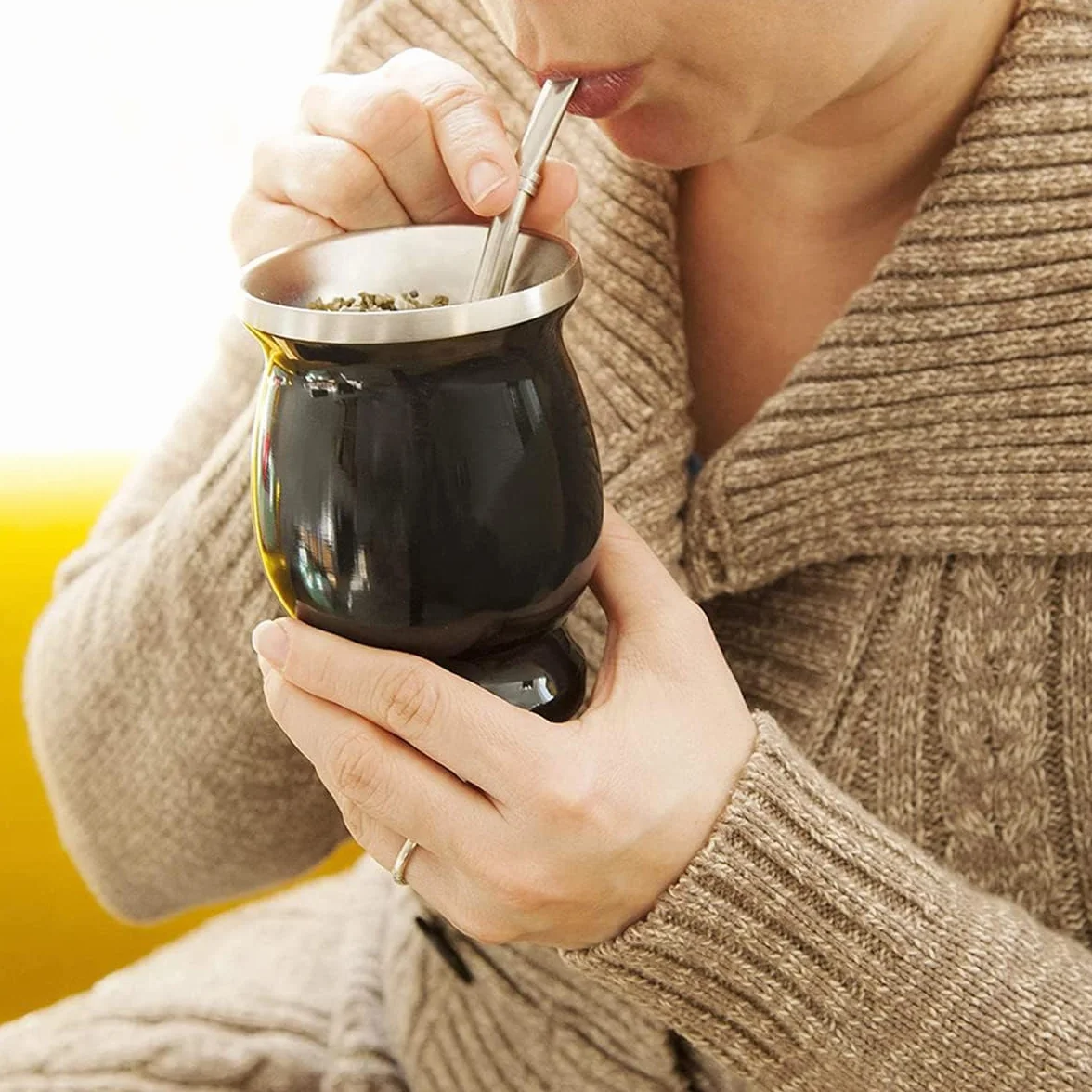 Piqiuqiu Yerba Mate kubek stal nierdzewna 230 ml podwójne ściany bez BPA