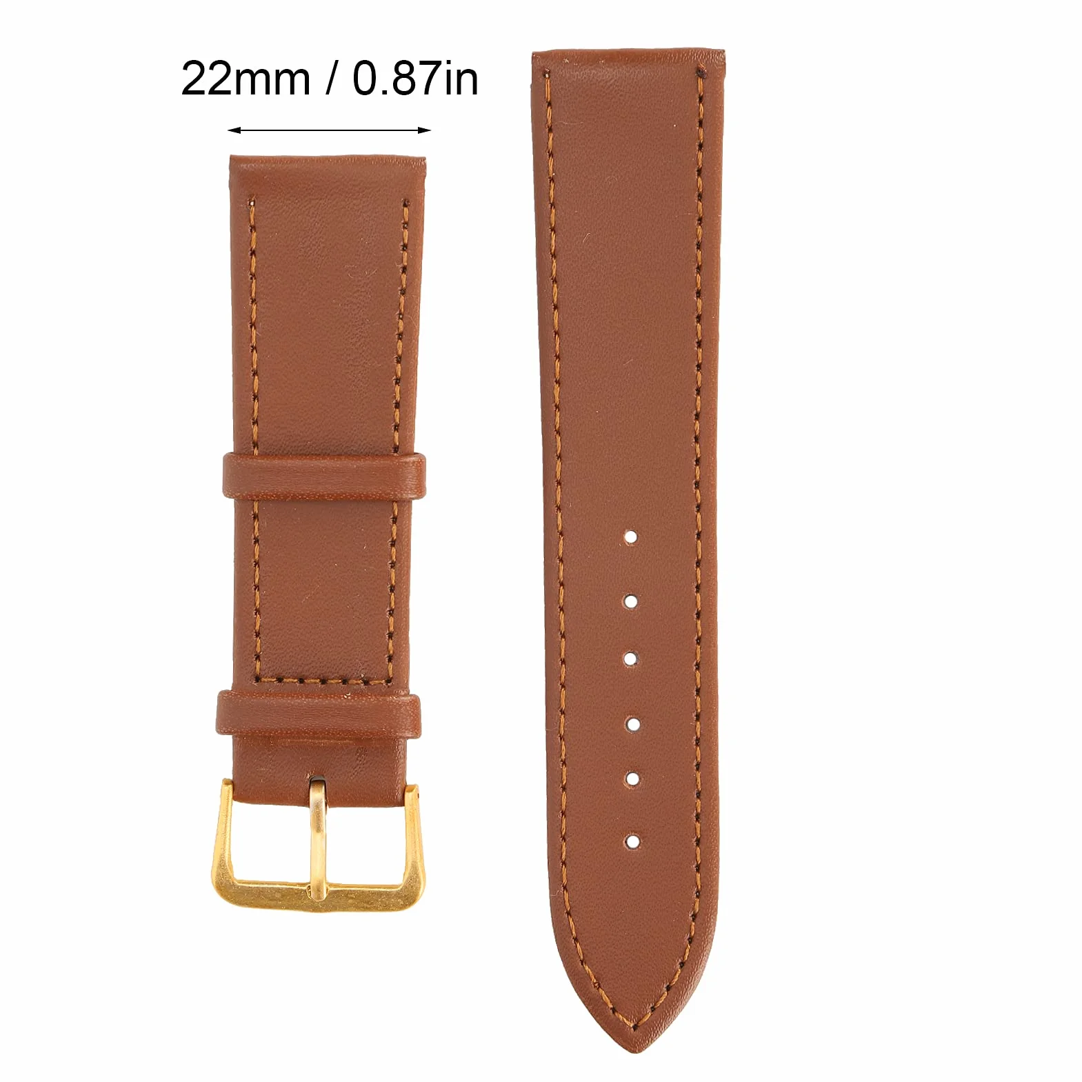 Pasek do zegarka ze sprzączką, pasek ze skóry PU Wygodny do zegarka do wymiany do ogólnego zastosowania do użytku profesjonalnego(22mm brown)