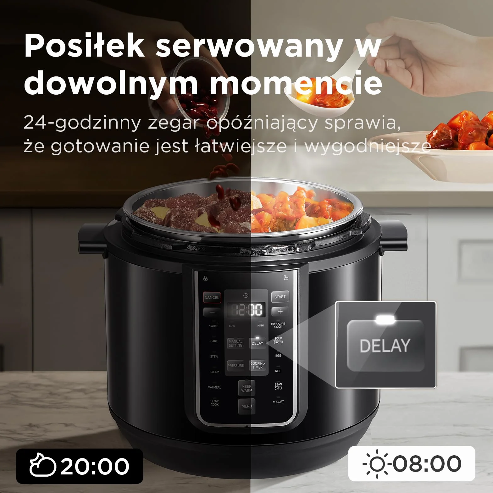 Midea Szybkowar Elektryczny 9w1 12 Ustawień Stal Nierdzewna 8 Litrów