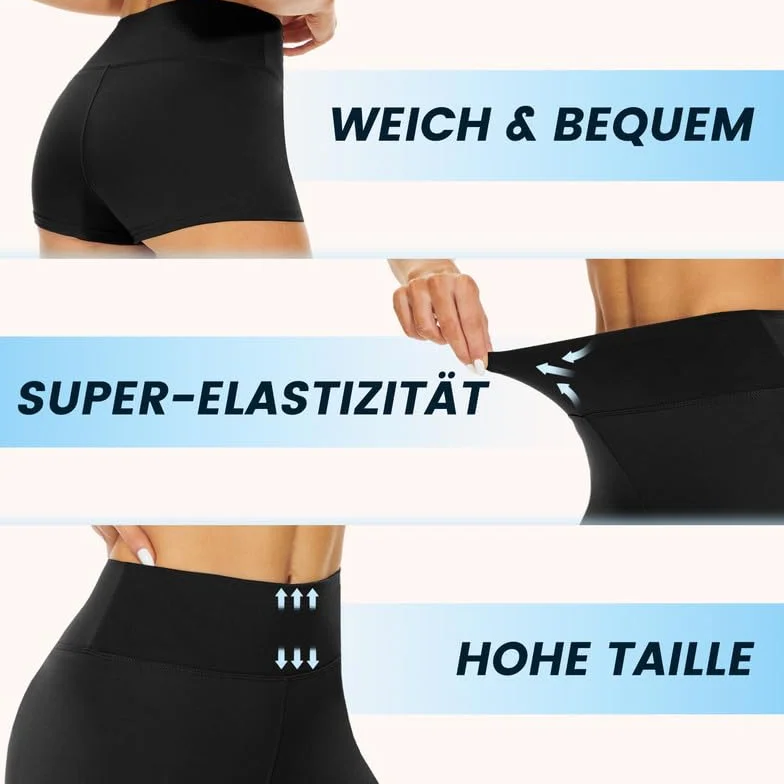 TNNZEET Damskie spodnie rowerowe, z wysoką talią, krótkie spodnie sportowe, legginsy do jogi, gimnastyki