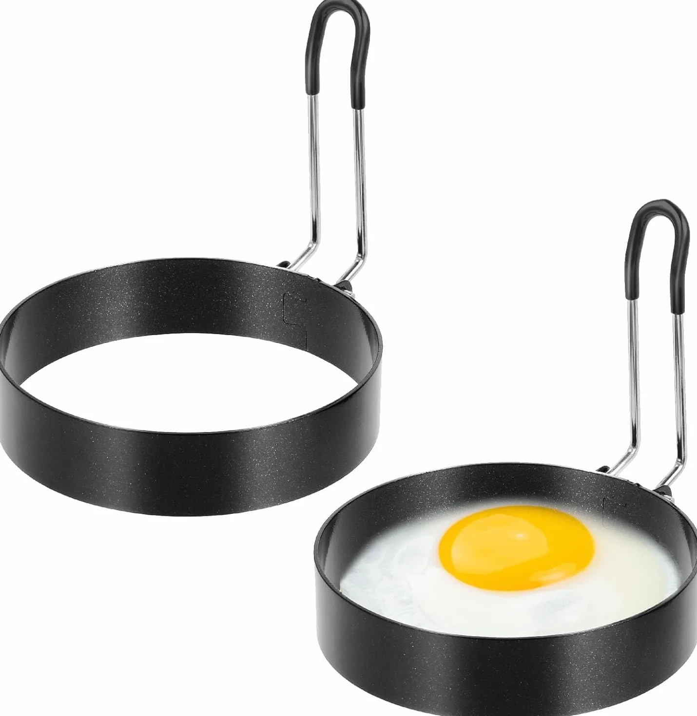 Forma do omletu ze stali nierdzewnej 7,6 cm, powłoka nieprzywierająca, 2 sztuki