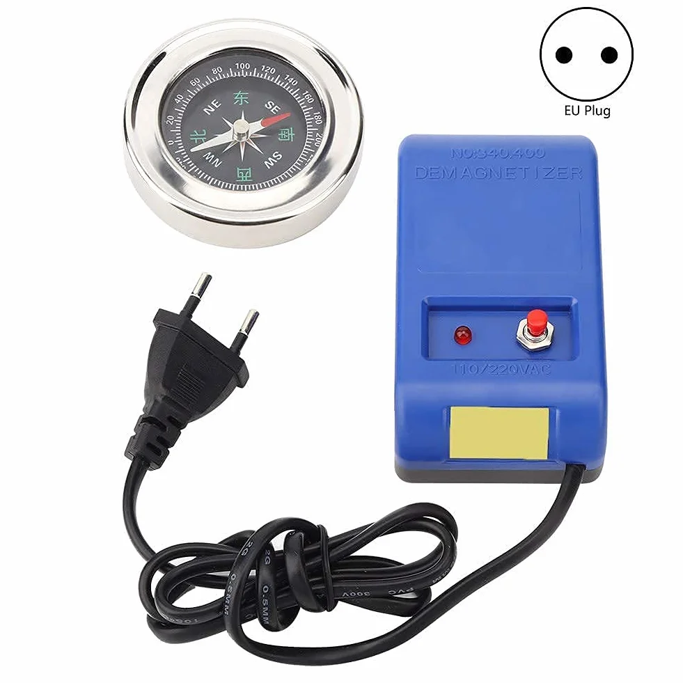 Rozmagnetyzujący, wysokiej jakości narzędzie do demagnetyzacji 110 V-220 V, przenośne do naprawy zegarka, odmagnesowywanie śrub zegarowych (europejska regulacja)