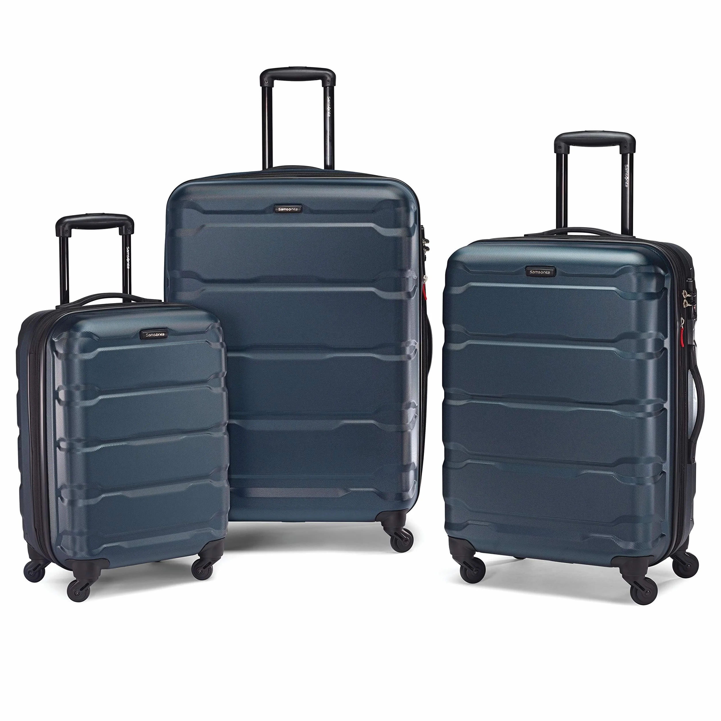 Samsonite Omni PC Hardside 3-Częściowy Zestaw Spinner (20/24/28), Niebieskozielony, Rozszerzalny Bagaż z Kołami Obrotowymi