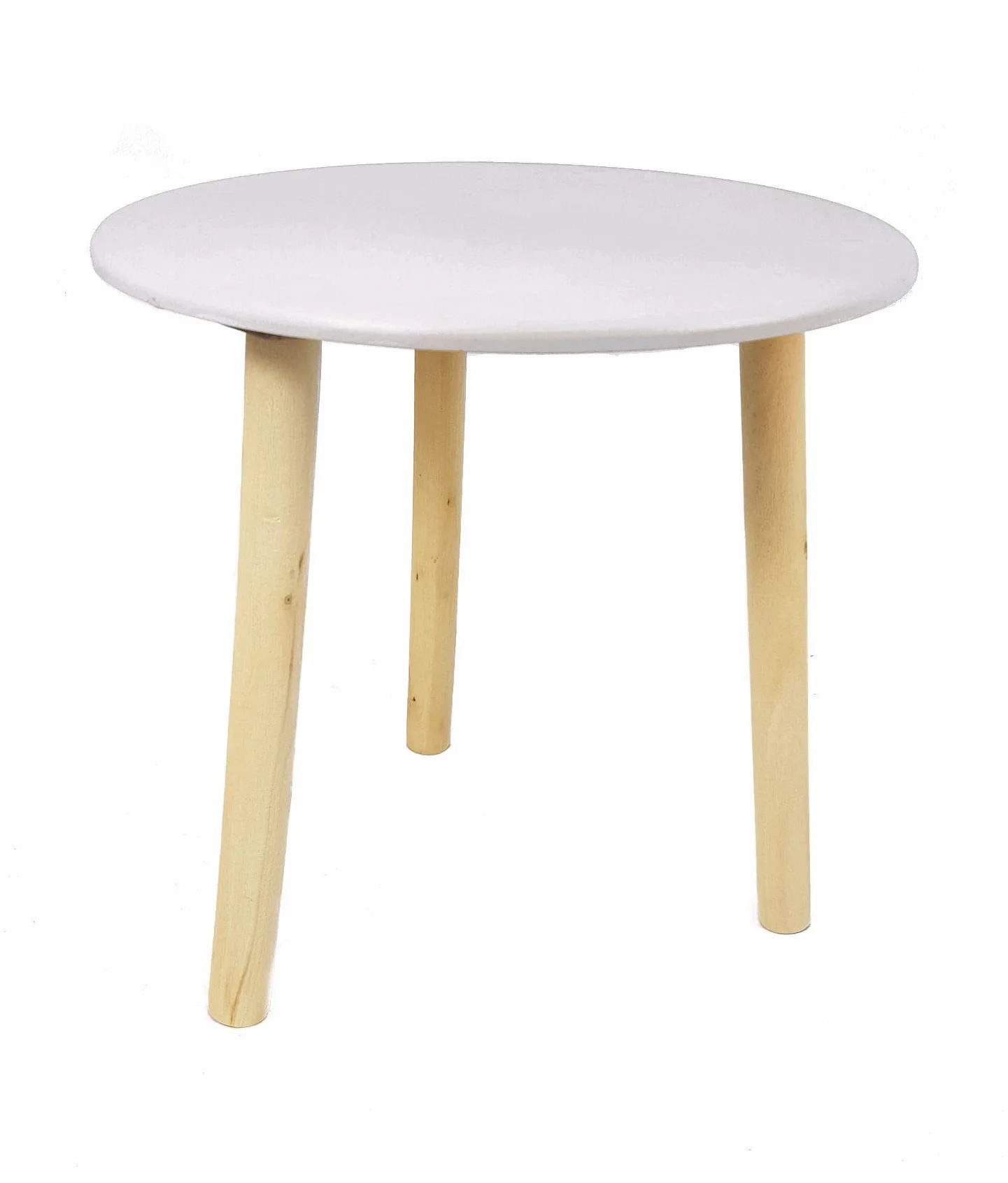 Spetebo Dekoracyjny stolik drewniany 30 x 30 cm biały stolik kawowy