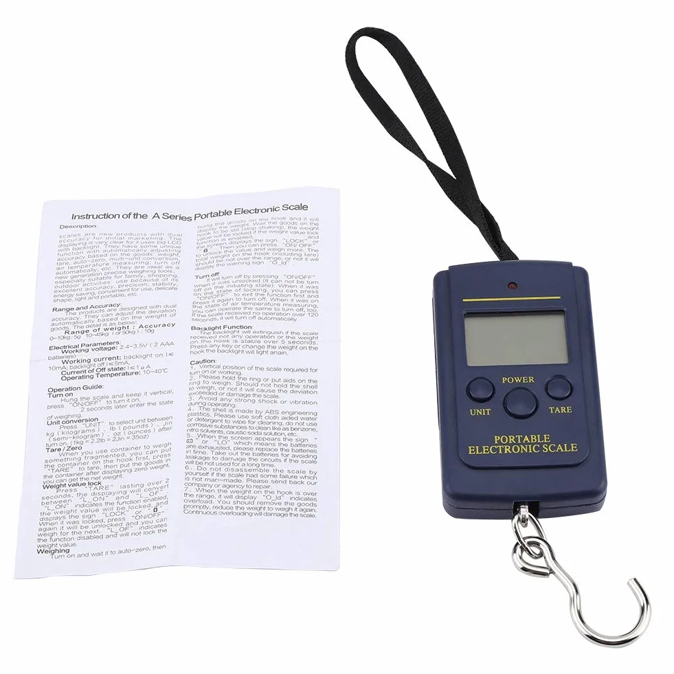 Elektronische Waage,40Kg/10G Lcd Display Gepäckwaage Die Digitale Elektronische Waage Mit Haken Hängt