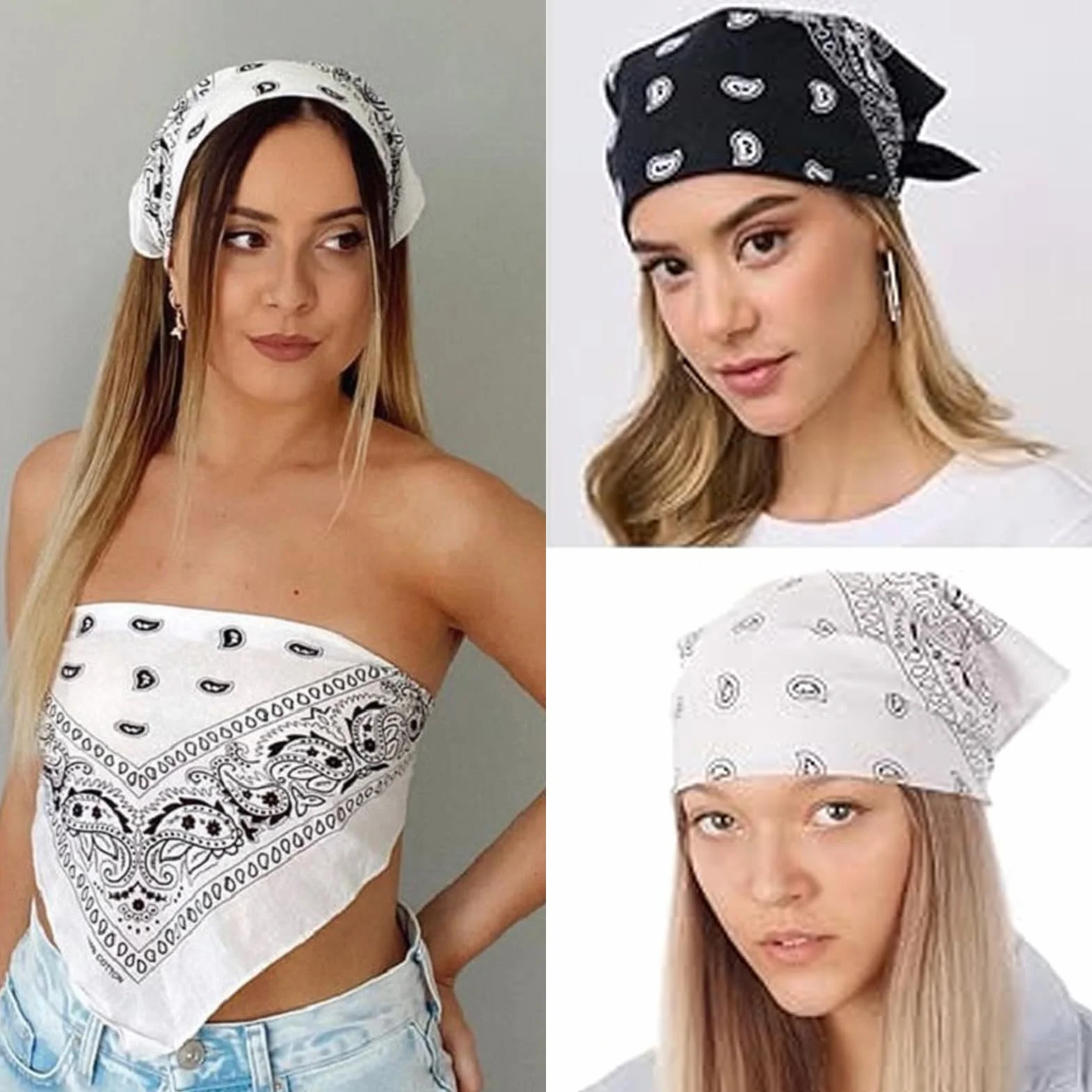 10 paczek bawełnianych bandan kowbojskich, chusta do gry w karty, jedwabny szal mulbery, chłodząca maska na twarz, uniseksowa ocieplacz na szyję dla dorosłych, szalik i bandana w jednym (54x54cm