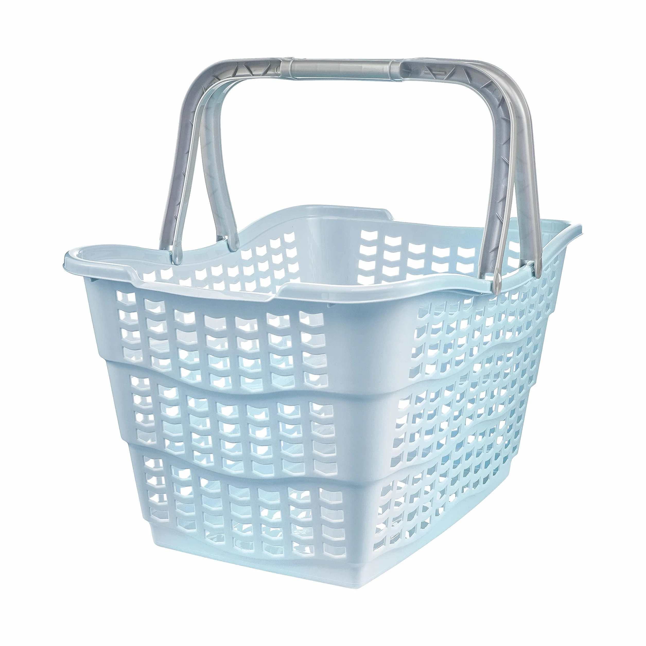 keeeper Praktischer Einkaufskorb Alma, Stabiler Kunststoff (PP), 40 x 29 x 22,5 cm, 15 l, Nordic Blue