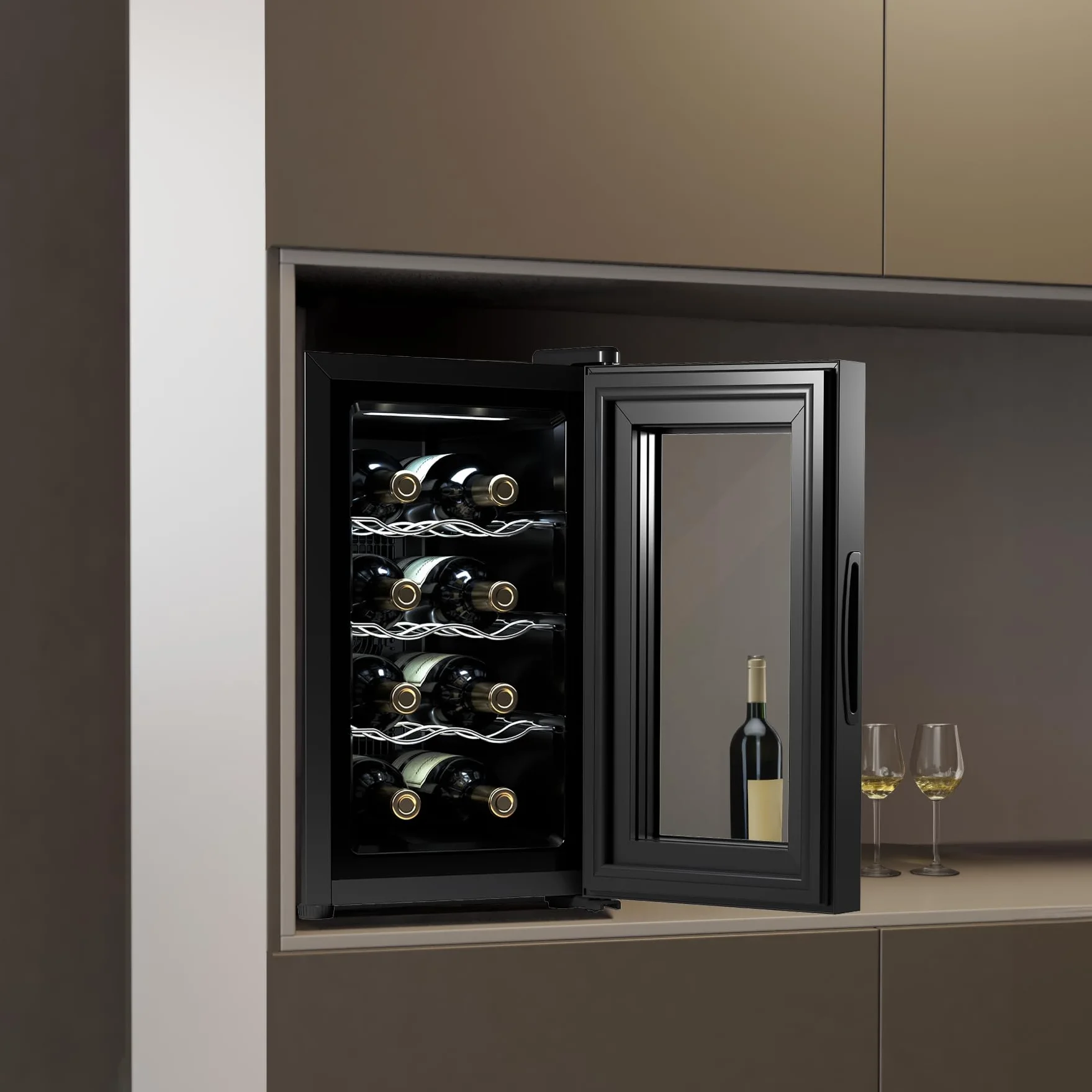 Cecotec Chłodziarka do Wina Bolero Grandsommelier 830 Coolcrystal 8 Butelek Termoelektryczna